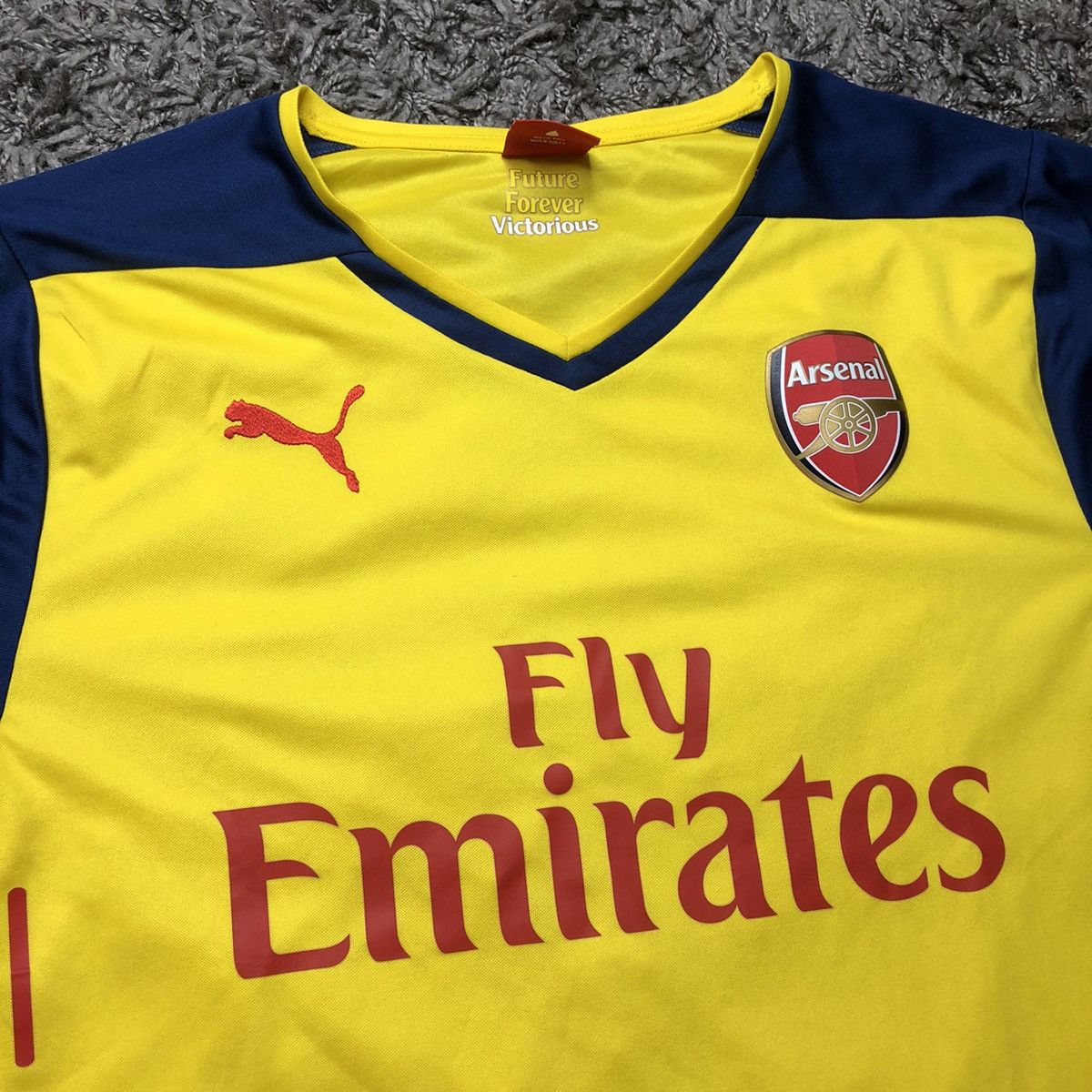 Puma Puma Arsenal Yellow Soccer Jersey Football Vintage Size US L / EU 52-54 / 3 - 4 Thumbnail