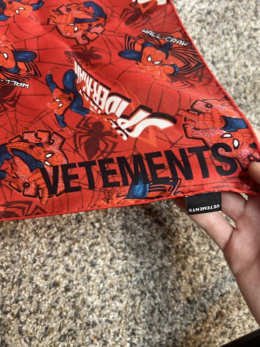 Vetements VETEMENTS SPIDER MAN silk scarf Grailed