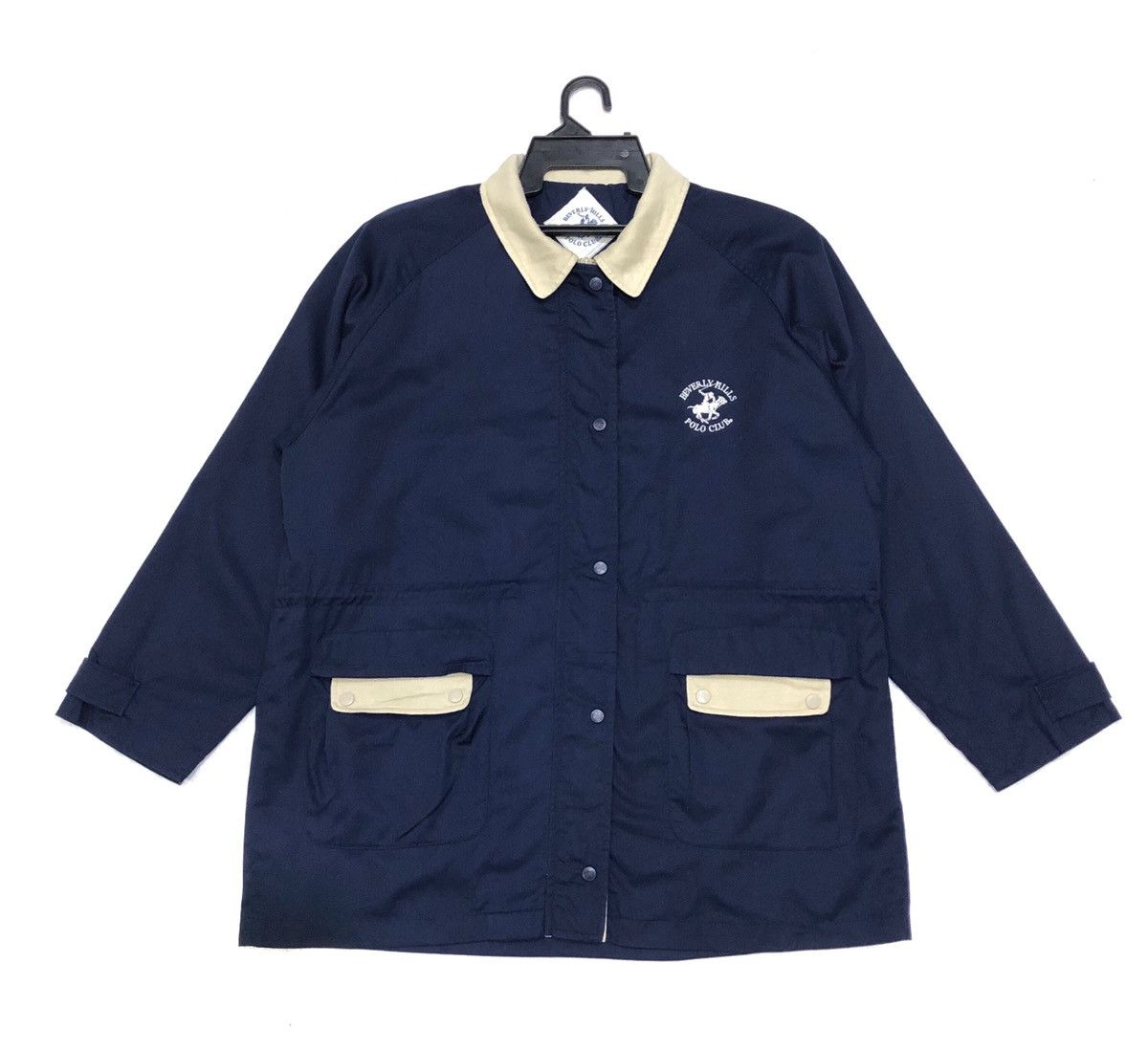 image of Beverly Hills x Beverly Hills Polo Club Beverly Hill Polo Club Embossed Logo Jacket in Blue Black (