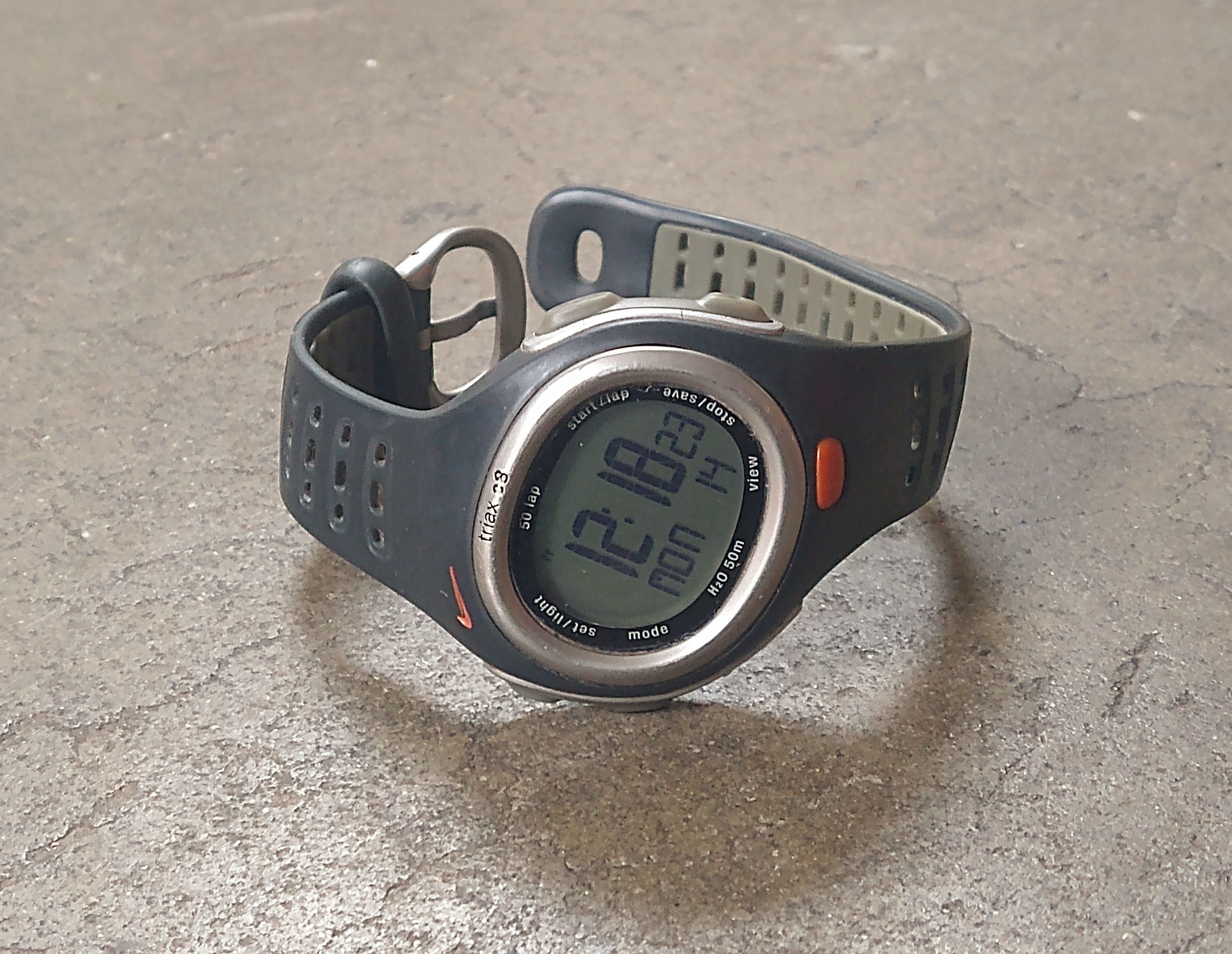 Nike Watch Orange Gray Digital Rubber Sports in Grey, Men's