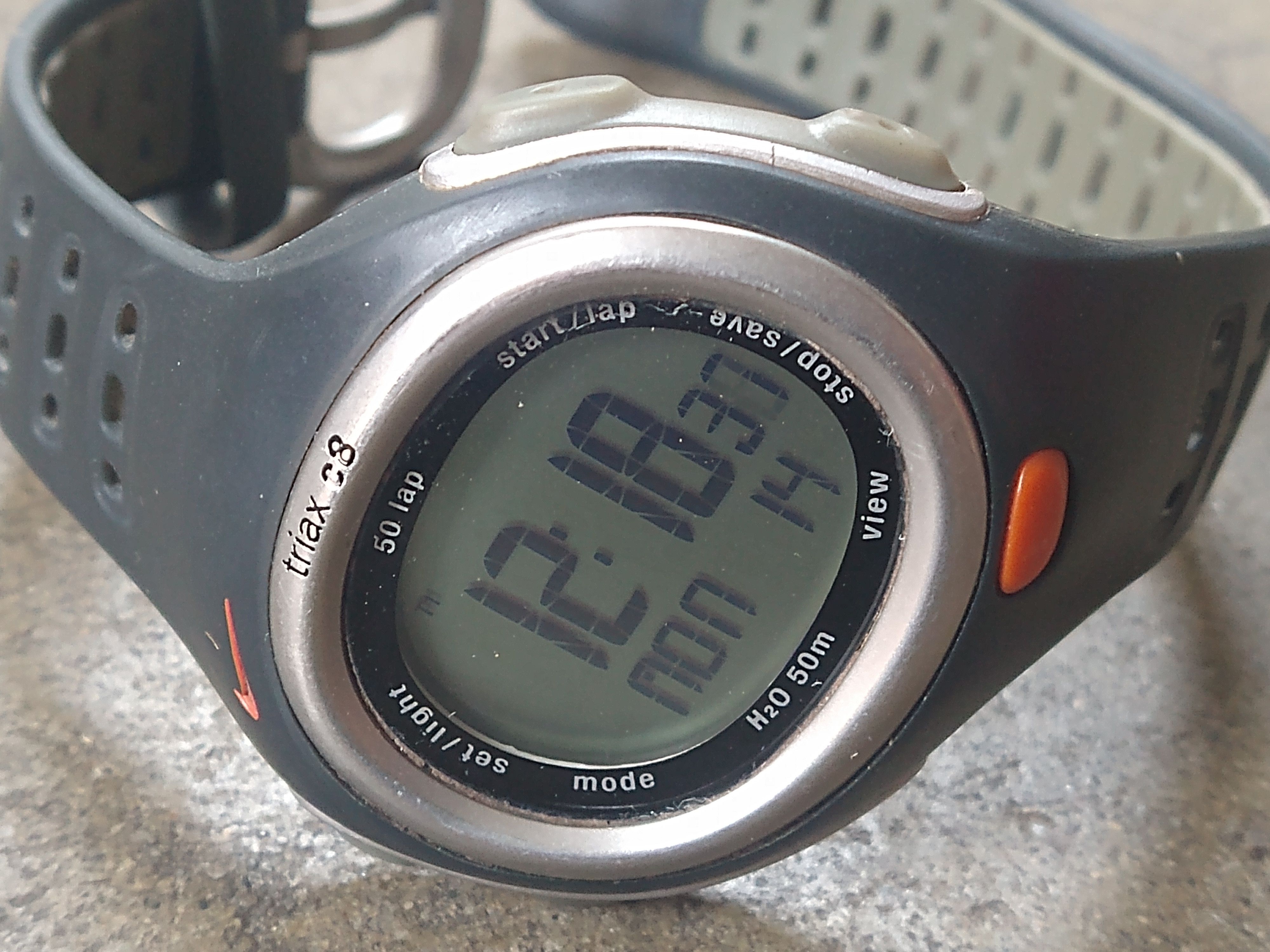 Nike Nike Watch Orange Gray Digital Rubber Sports Size ONE SIZE - 2 Thumbnail