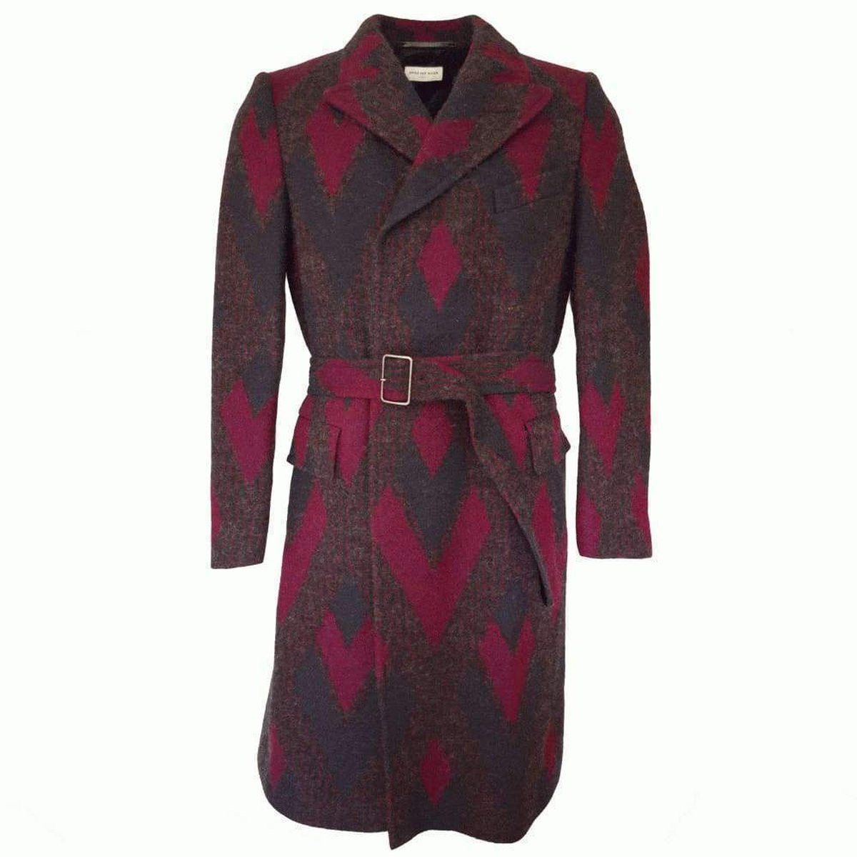 Dries Van Noten Zigzag Wool Coat Size US M / EU 48-50 / 2 - 1 Thumbnail