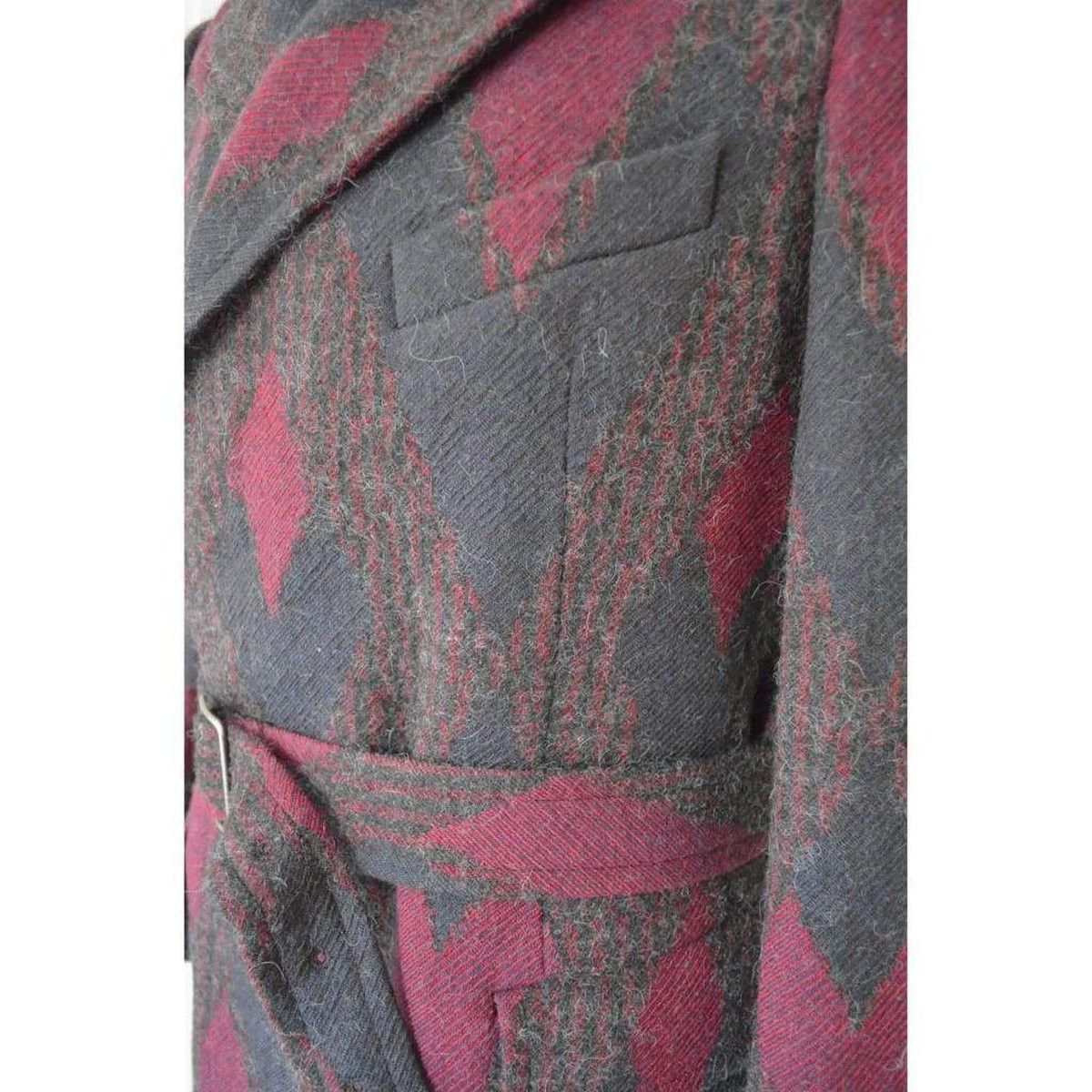 Dries Van Noten Zigzag Wool Coat Size US M / EU 48-50 / 2 - 5 Thumbnail