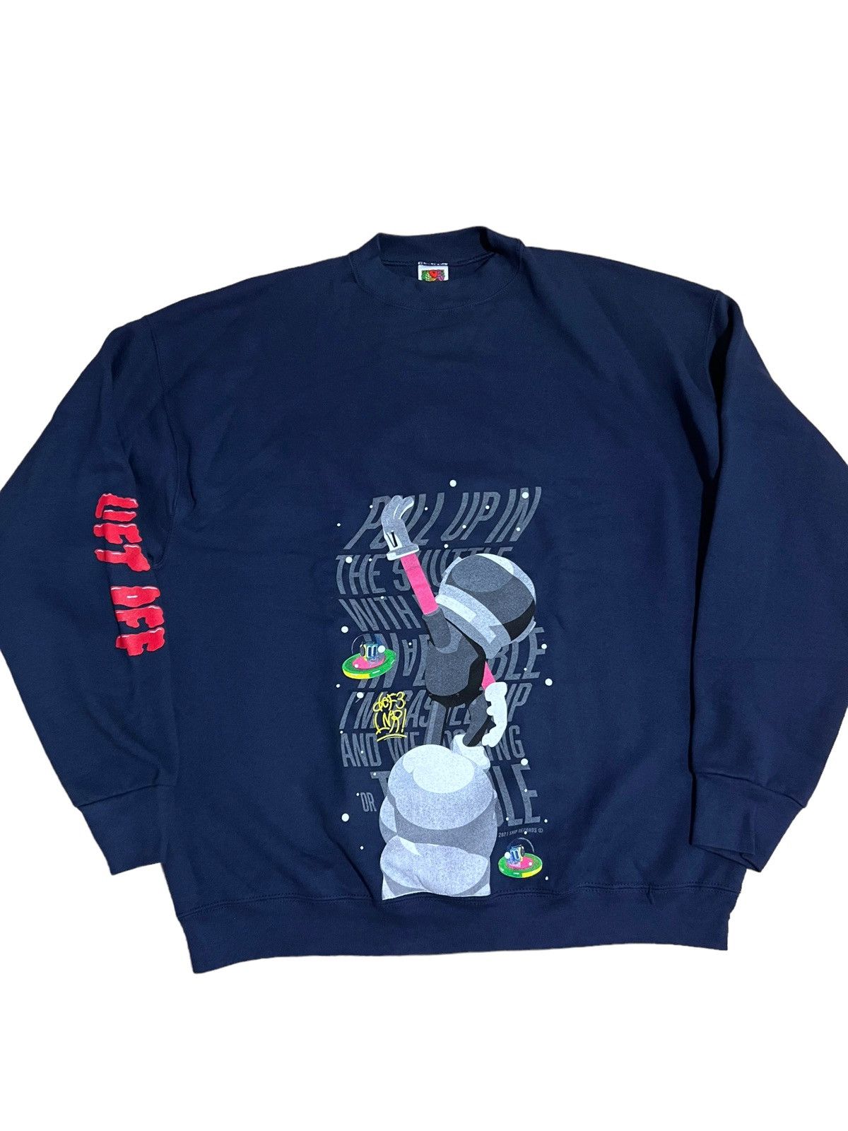 Rap Tees × Vintage Vintage 90s Crewneck Def3 Lift Off Animated Art Sweatshirt Size US XL / EU 56 / 4 - 2 Thumbnail