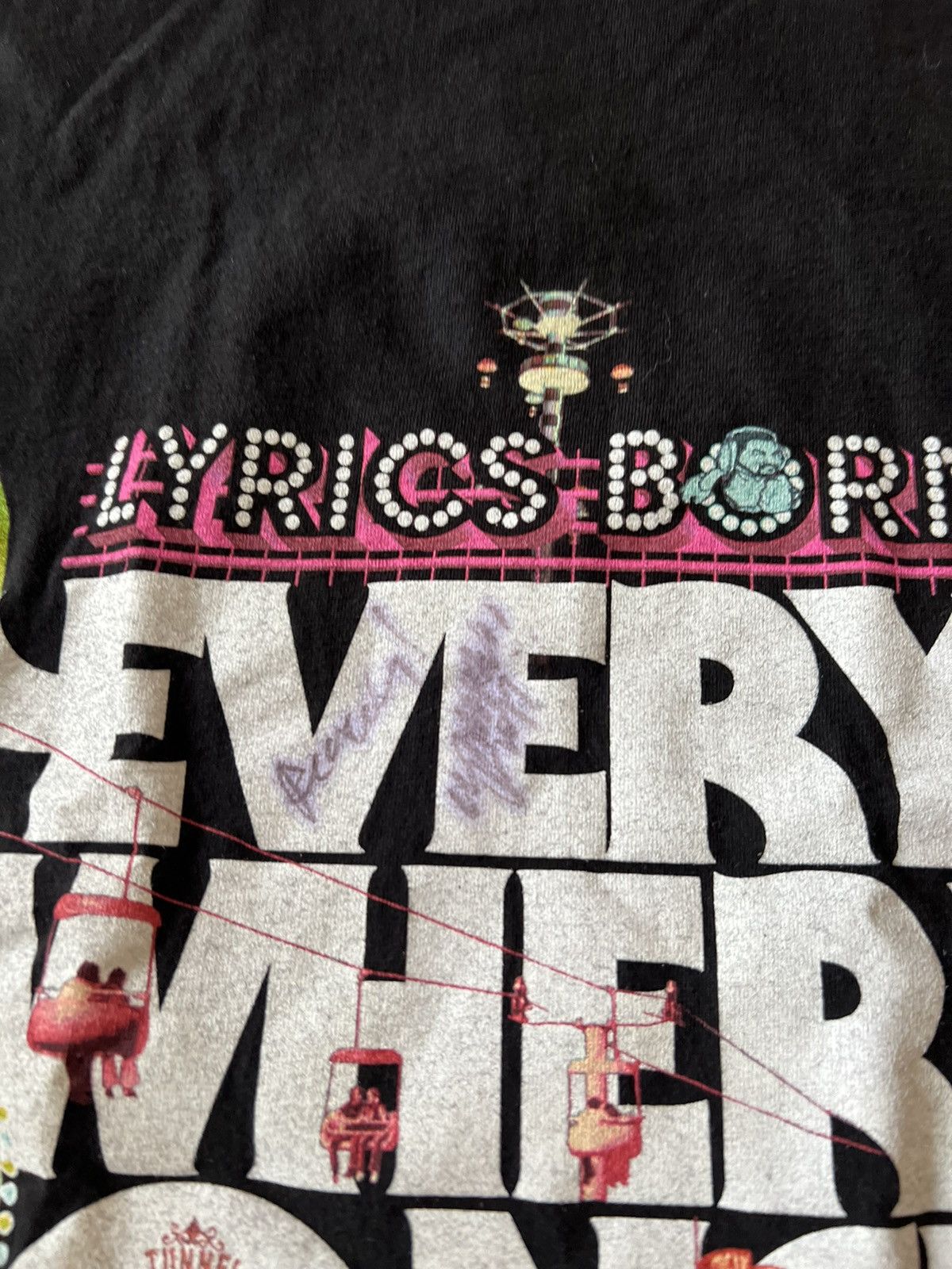 Band Tees × Rap Tees × Vintage Vintage Lyrics Born Autographed Every Where Once Rap TShirt Size US S / EU 44-46 / 1 - 2 Thumbnail