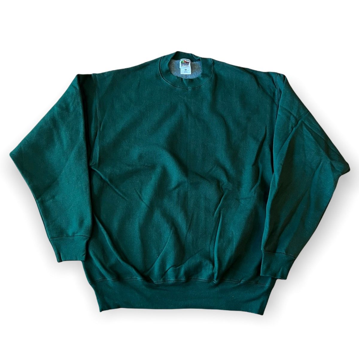 Fruit Of The Loom × Vintage Vintage 90s FOTL Blank DS Crewneck Sweatshirt Made In USA Size US XL / EU 56 / 4 - 1 Thumbnail