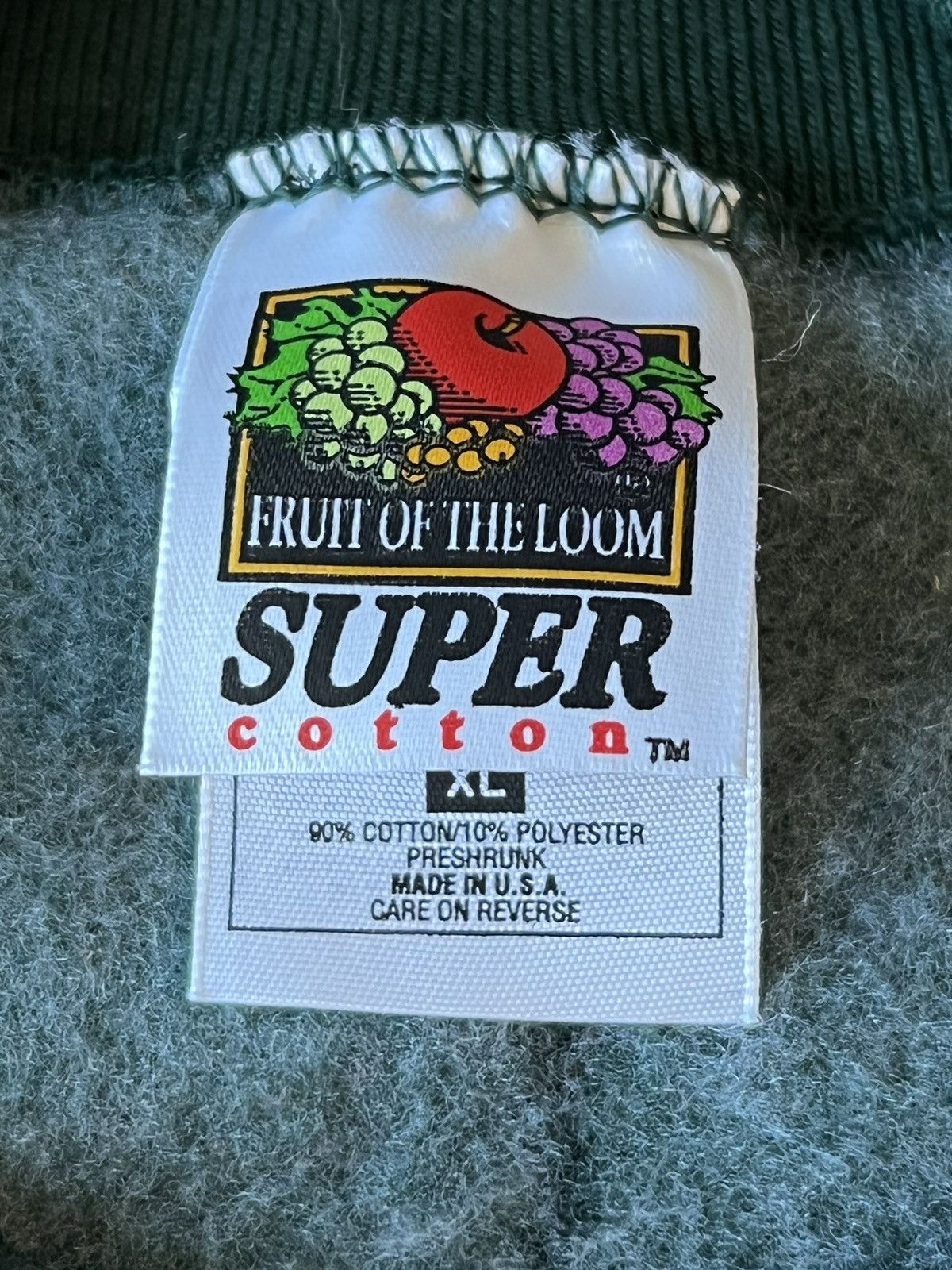 Fruit Of The Loom × Vintage Vintage 90s FOTL Blank DS Crewneck Sweatshirt Made In USA Size US XL / EU 56 / 4 - 3 Thumbnail