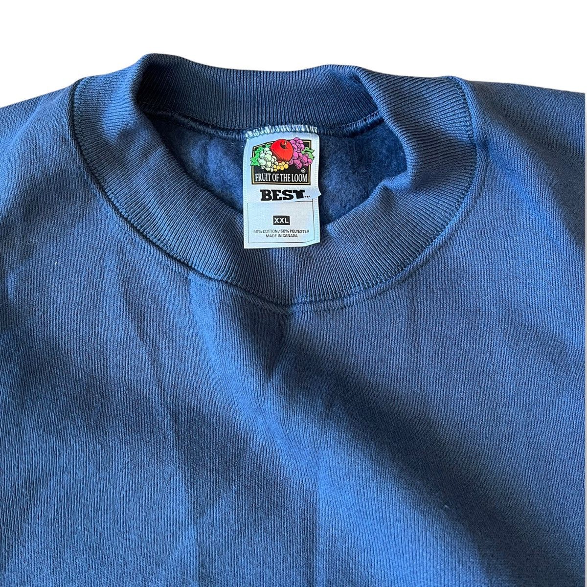 Fruit Of The Loom × Vintage 90s Pastel Blank Crew Sweatshirt Fruit Of The Loom Deadstock Size US XXL / EU 58 / 5 - 3 Thumbnail