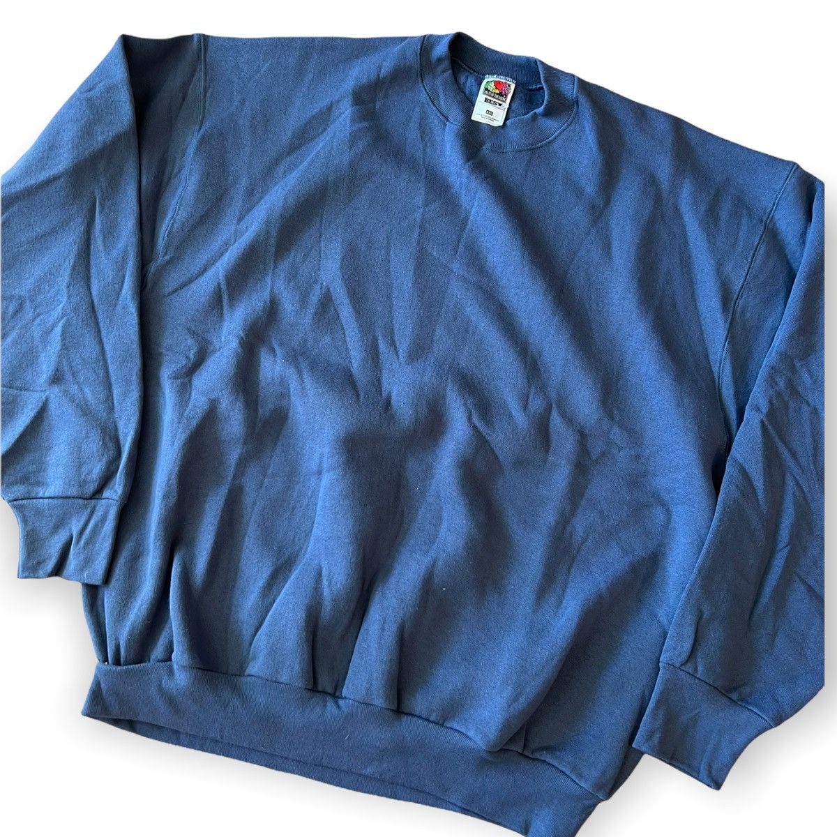 Fruit Of The Loom × Vintage 90s Pastel Blank Crew Sweatshirt Fruit Of The Loom Deadstock Size US XXL / EU 58 / 5 - 1 Thumbnail