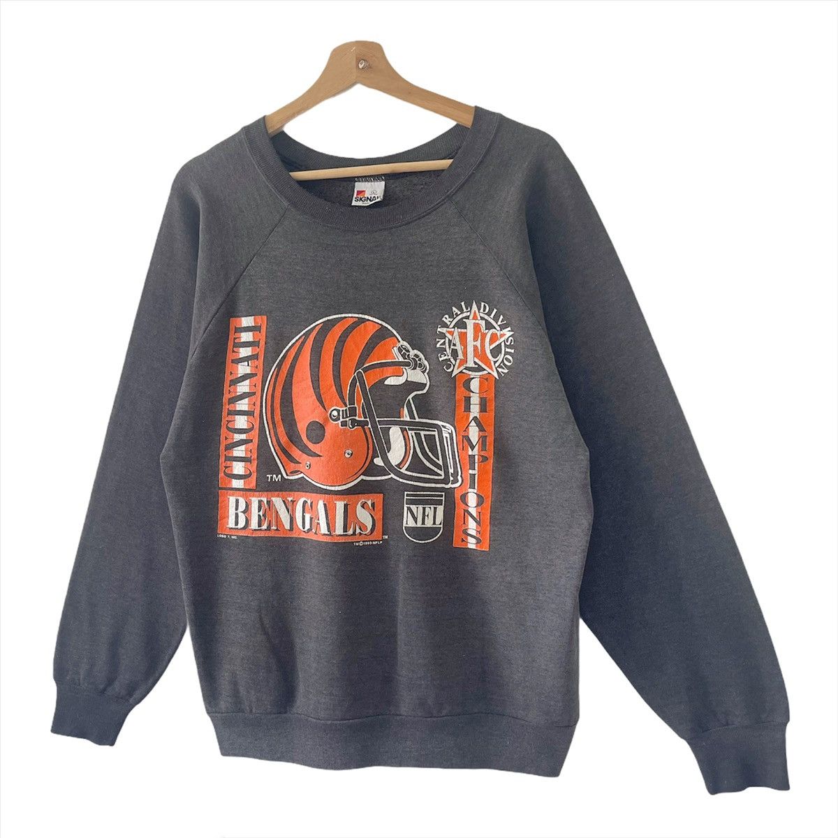 NFL × Vintage Vintage 1993 NFL Cincinnati Bengals Big Logo Sweatshirts Size US M / EU 48-50 / 2 - 3 Thumbnail