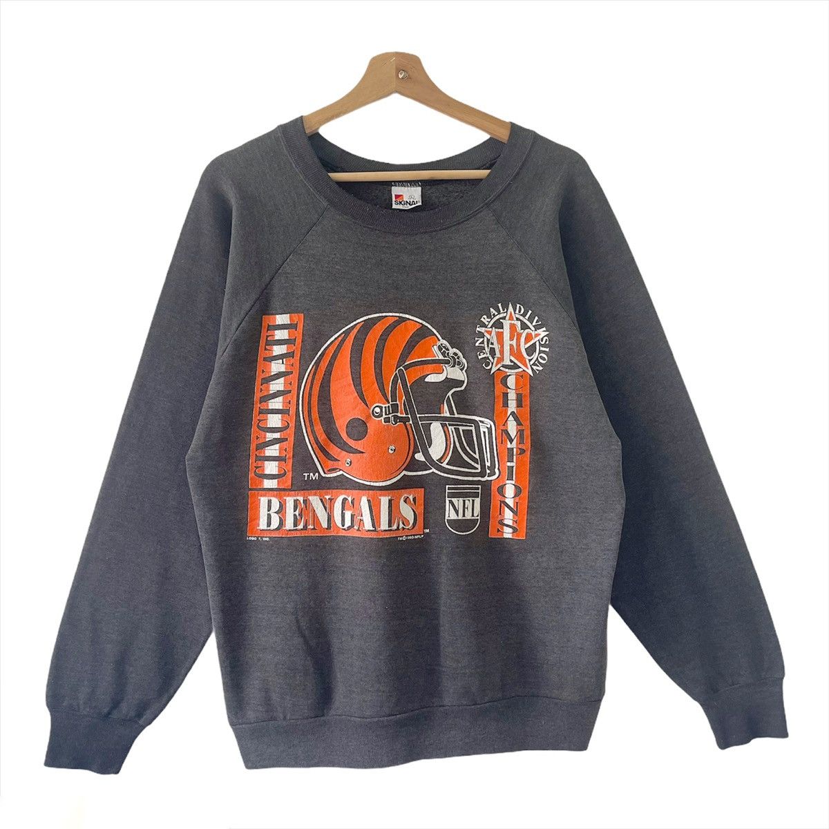 NFL × Vintage Vintage 1993 NFL Cincinnati Bengals Big Logo Sweatshirts Size US M / EU 48-50 / 2 - 1 Thumbnail