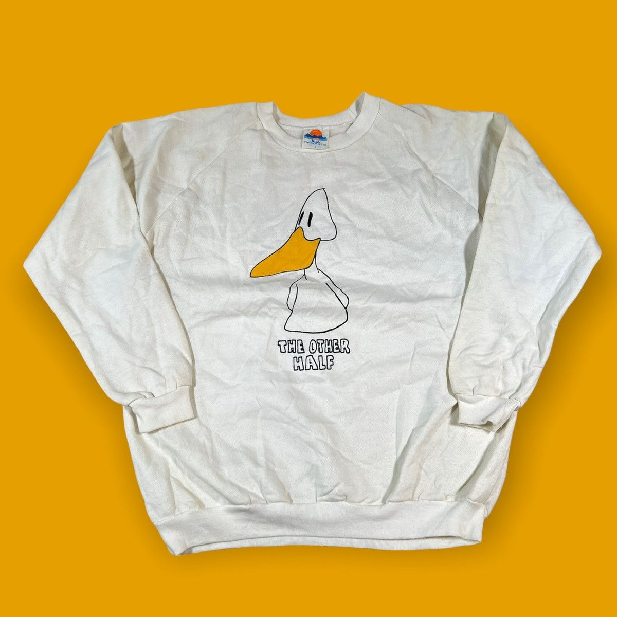 Vintage Vintage 80s Duck The Other Half Art Cartoon Crew Sweatshirt Size US M / EU 48-50 / 2 - 1 Thumbnail