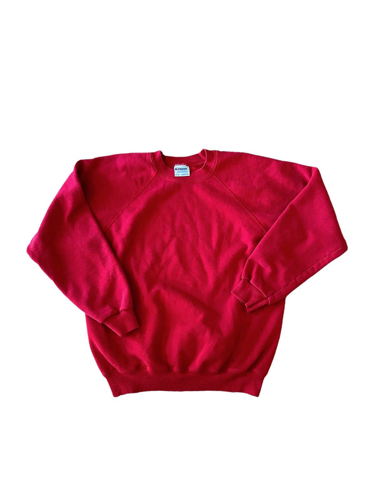Hanes × Vintage Vintage 1989 Blank Crew Neck Sweatshirt Made In USA 80s Size US M / EU 48-50 / 2 - 1 Thumbnail