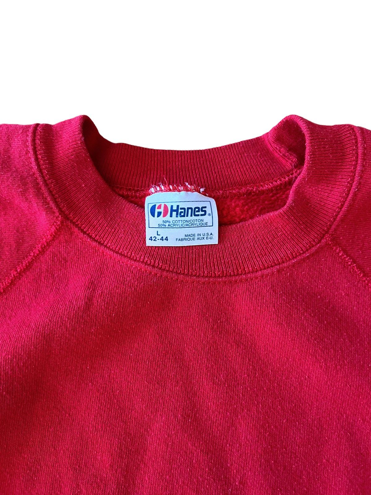 Hanes × Vintage Vintage 1989 Blank Crew Neck Sweatshirt Made In USA 80s Size US M / EU 48-50 / 2 - 2 Thumbnail