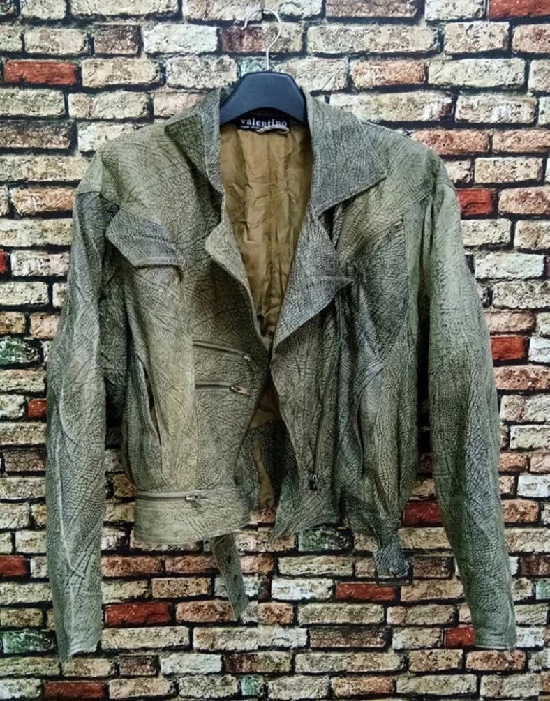 Valentino × Vintage 🔥SUPER RARE🔥VALENTINO Leather Rider Jacket Size US M / EU 48-50 / 2 - 8 Thumbnail