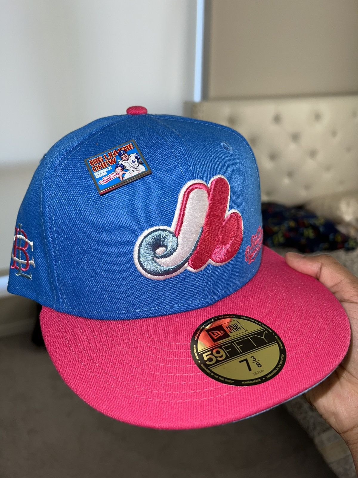 New Era Montreal Expos Hat Fitted 7 3/4 Men Big League Chew Cotton