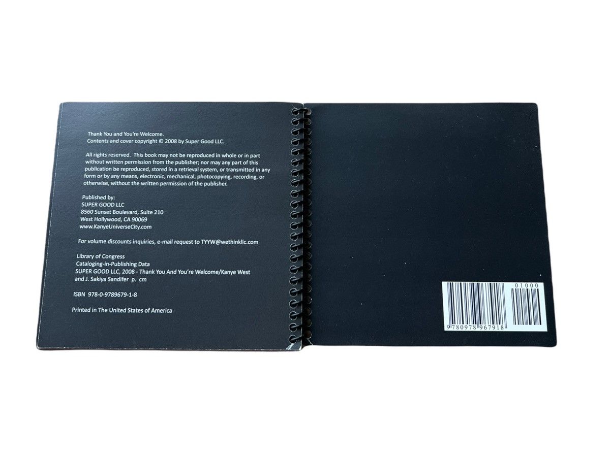Kanye West 2008 Kanye West Thank You and You’re Welcome Book J. Sakiya Size ONE SIZE - 4 Thumbnail