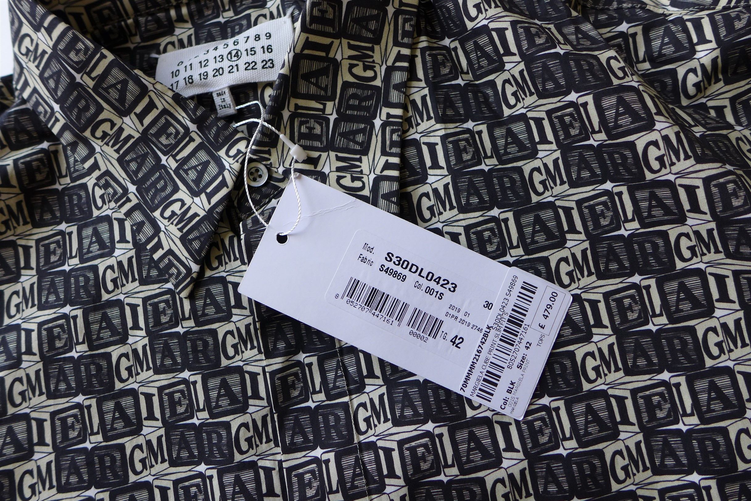 Maison Margiela Margiela Cube Logo Printed Shirt Size US L / EU 52-54 / 3 - 17 Thumbnail