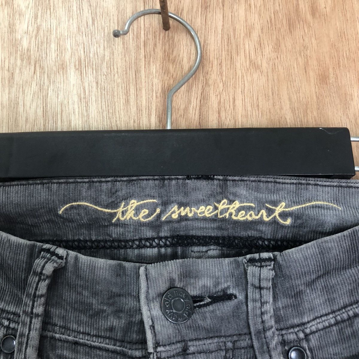 Japanese Brand The Sweetheart Grey Corduroy Casual pants #6205 Size US 28 / EU 44 - 6 Thumbnail