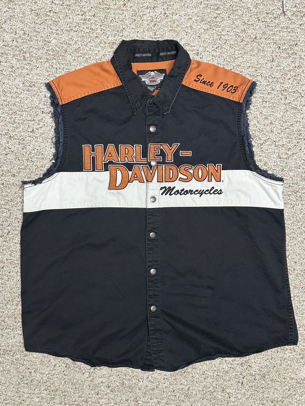 Harley Davidson HarleyDavidson Motorcycles Vintage Vest Grailed