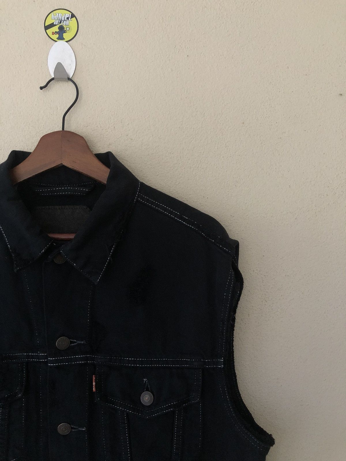 Levi's × Levi's Vintage Clothing × Vintage Vintage Levis Disstressed Black Vest Size US L / EU 52-54 / 3 - 5 Thumbnail