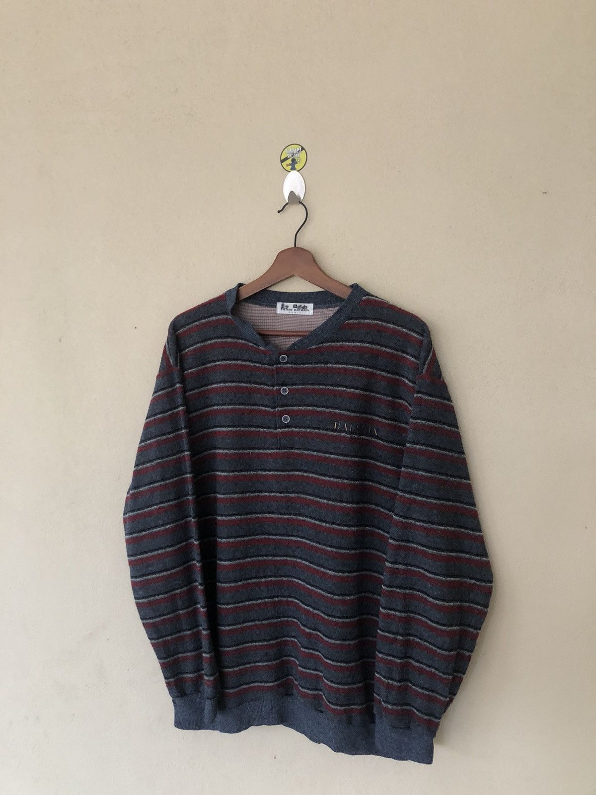 Pierre Balmain × Vintage Vintage Pierre Balmain Embroidered Logo Sweatshirt Size US L / EU 52-54 / 3 - 2 Thumbnail
