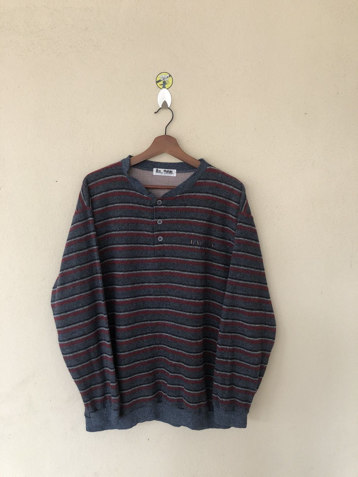 Pierre Balmain × Vintage Vintage Pierre Balmain Embroidered Logo Sweatshirt Size US L / EU 52-54 / 3 - 1 Thumbnail