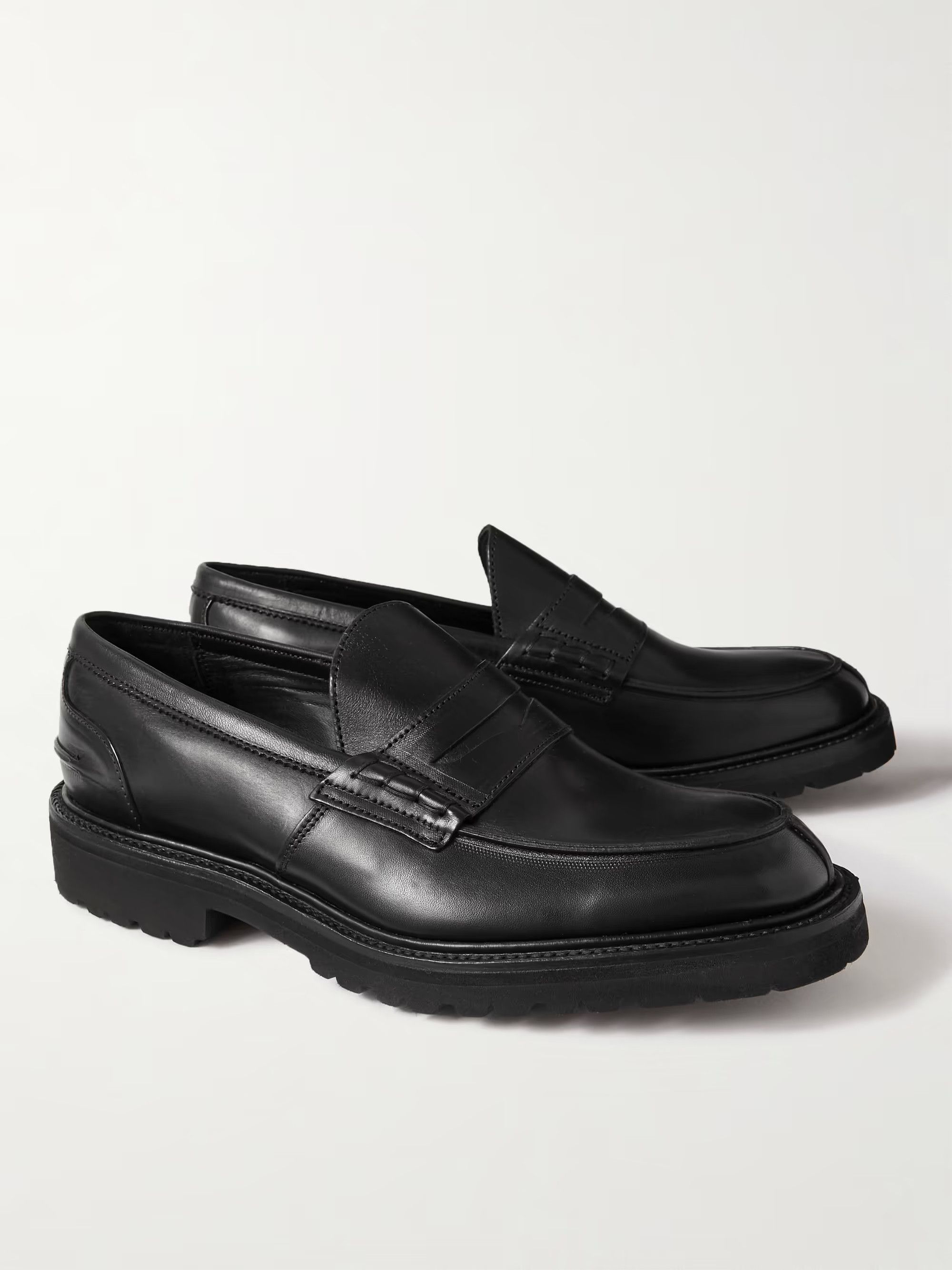 Tricker's Tricker's James Penny Loafer Shoe Black Olivvia Leather Size US 10 / EU 43 - 2 Thumbnail