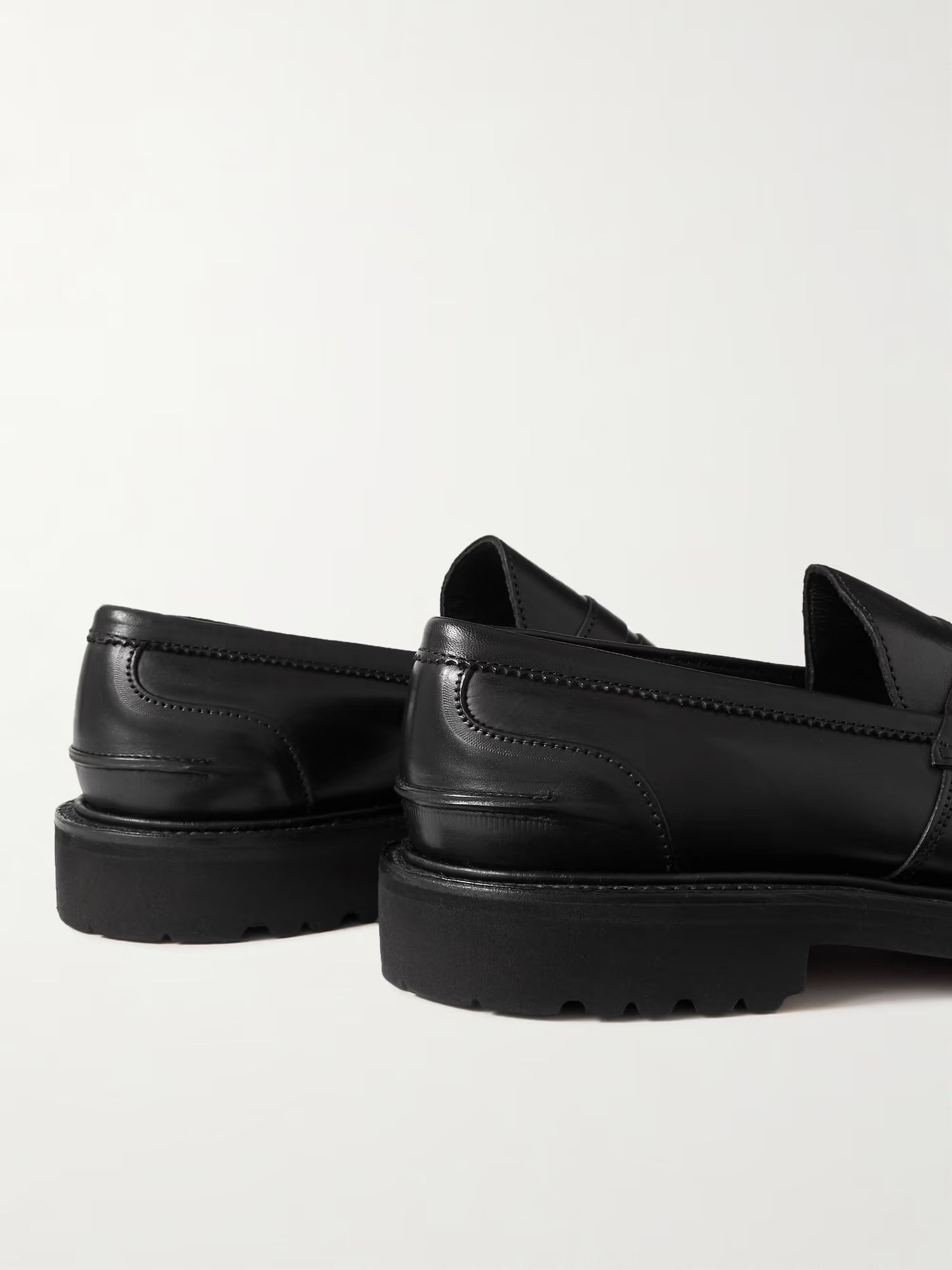 Tricker's Tricker's James Penny Loafer Shoe Black Olivvia Leather Size US 10 / EU 43 - 3 Thumbnail