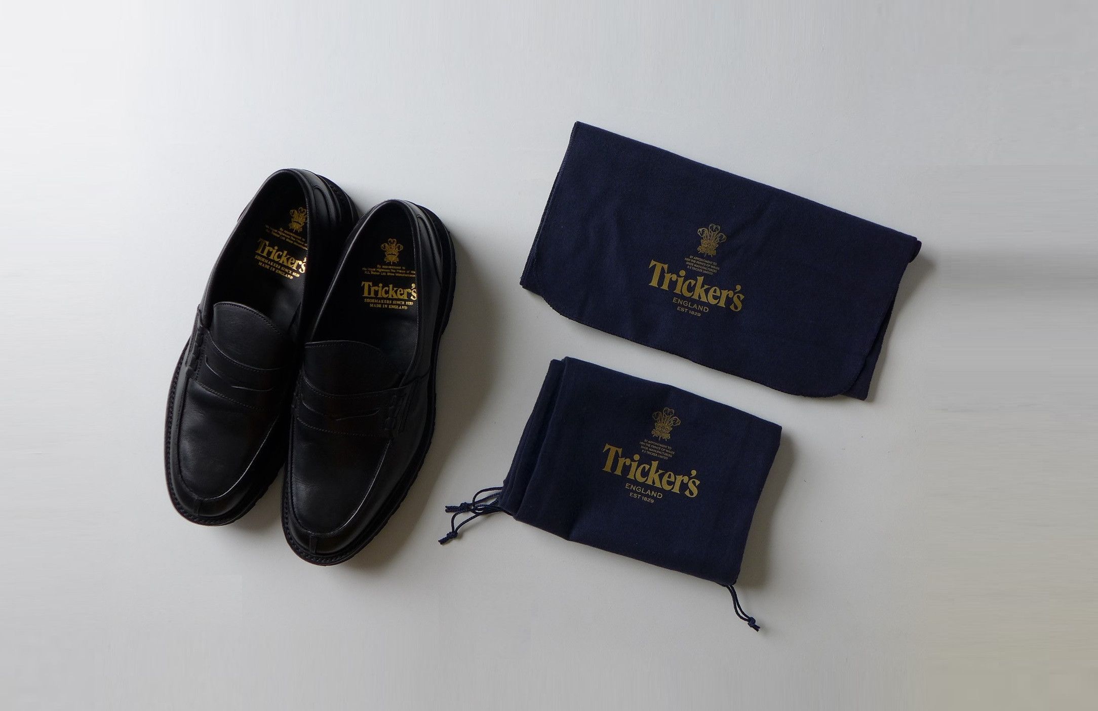 Tricker's Tricker's James Penny Loafer Shoe Black Olivvia Leather Size US 10 / EU 43 - 15 Thumbnail