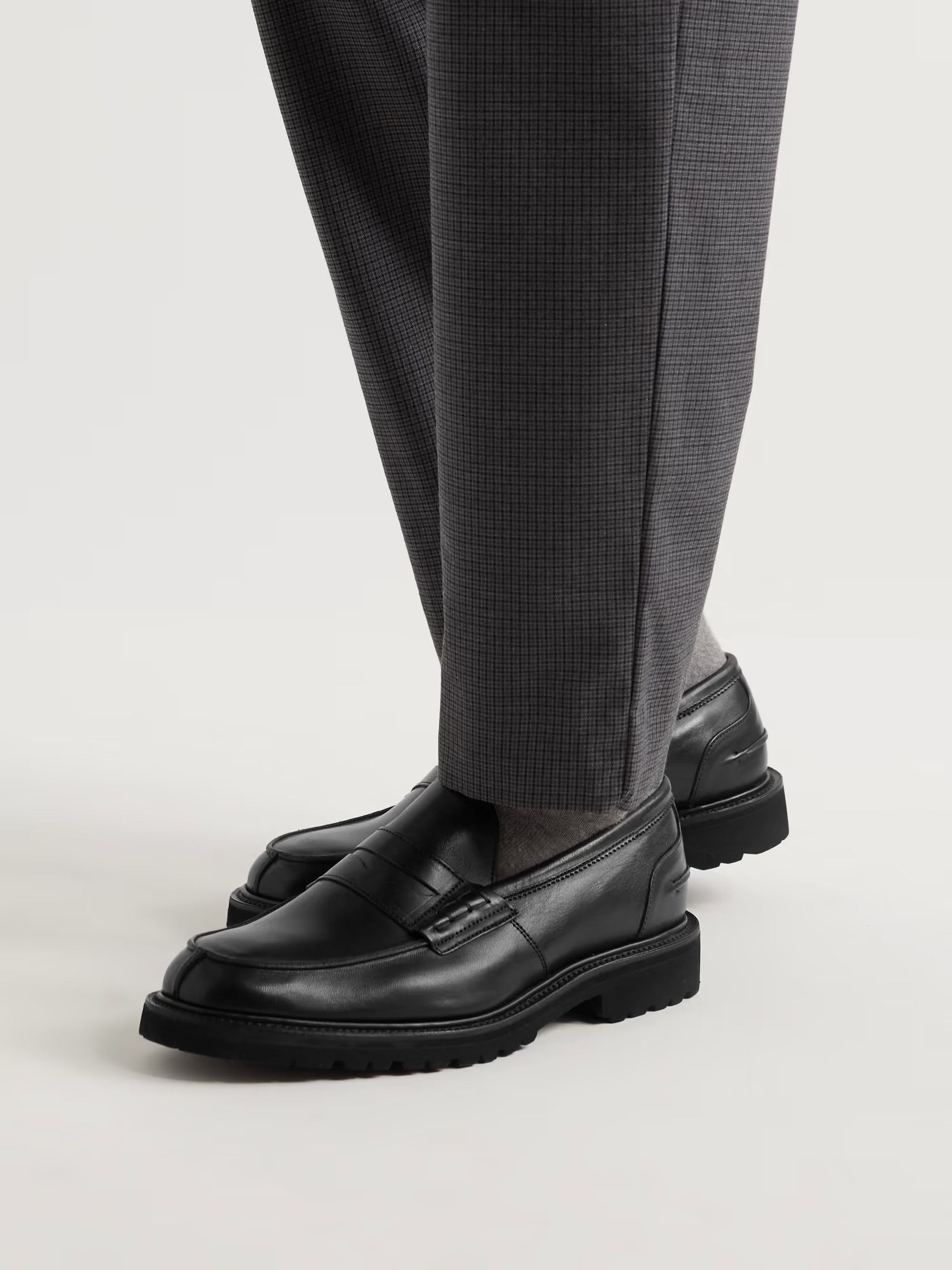 Tricker's Tricker's James Penny Loafer Shoe Black Olivvia Leather Size US 10 / EU 43 - 4 Thumbnail