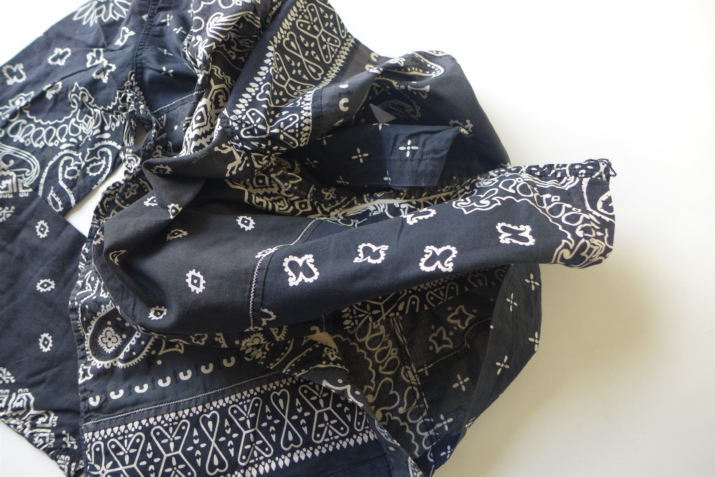 Kapital Kapital Kakashi Bandana Patchwork Kimono Shirt - Black Size US XL / EU 56 / 4 - 7 Thumbnail