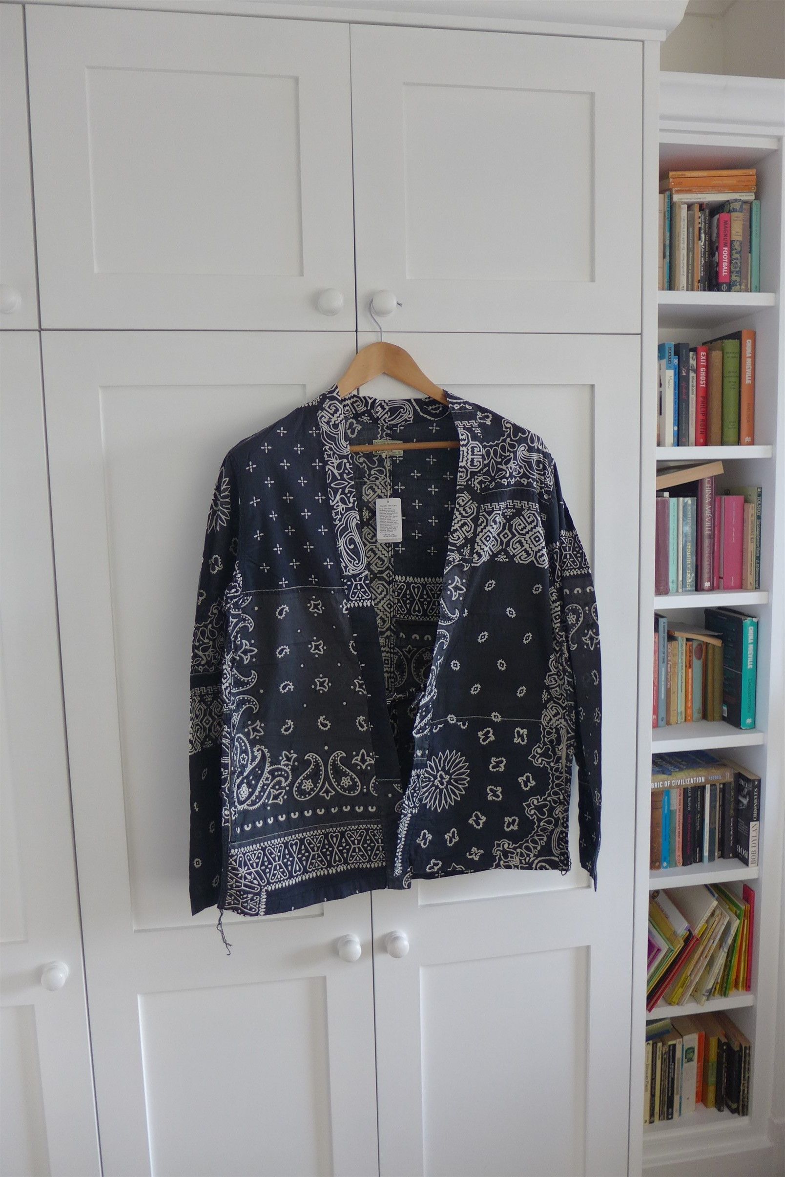 Kapital Kapital Kakashi Bandana Patchwork Kimono Shirt - Black Size US XL / EU 56 / 4 - 1 Thumbnail