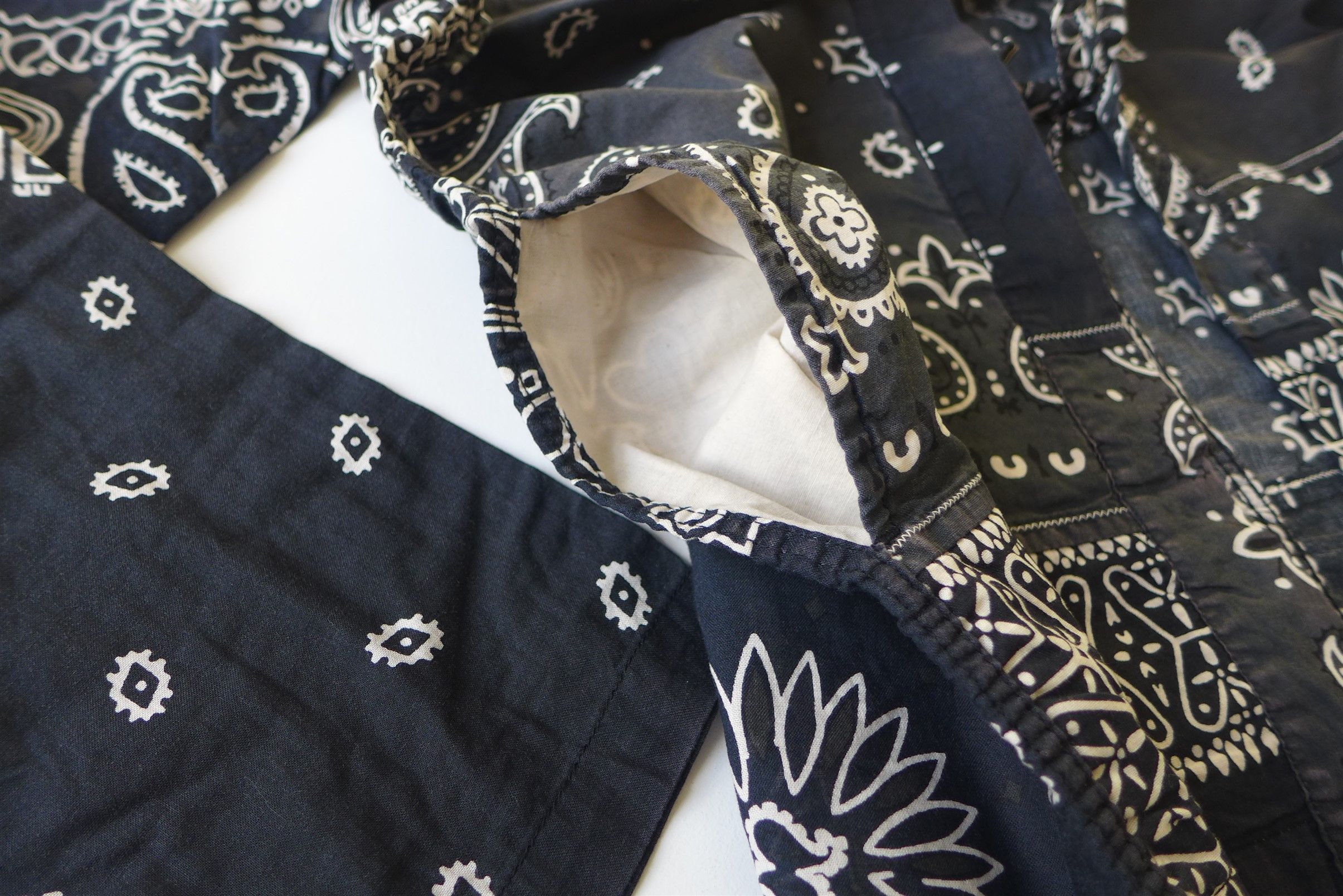 Kapital Kapital Kakashi Bandana Patchwork Kimono Shirt - Black Size US XL / EU 56 / 4 - 9 Thumbnail
