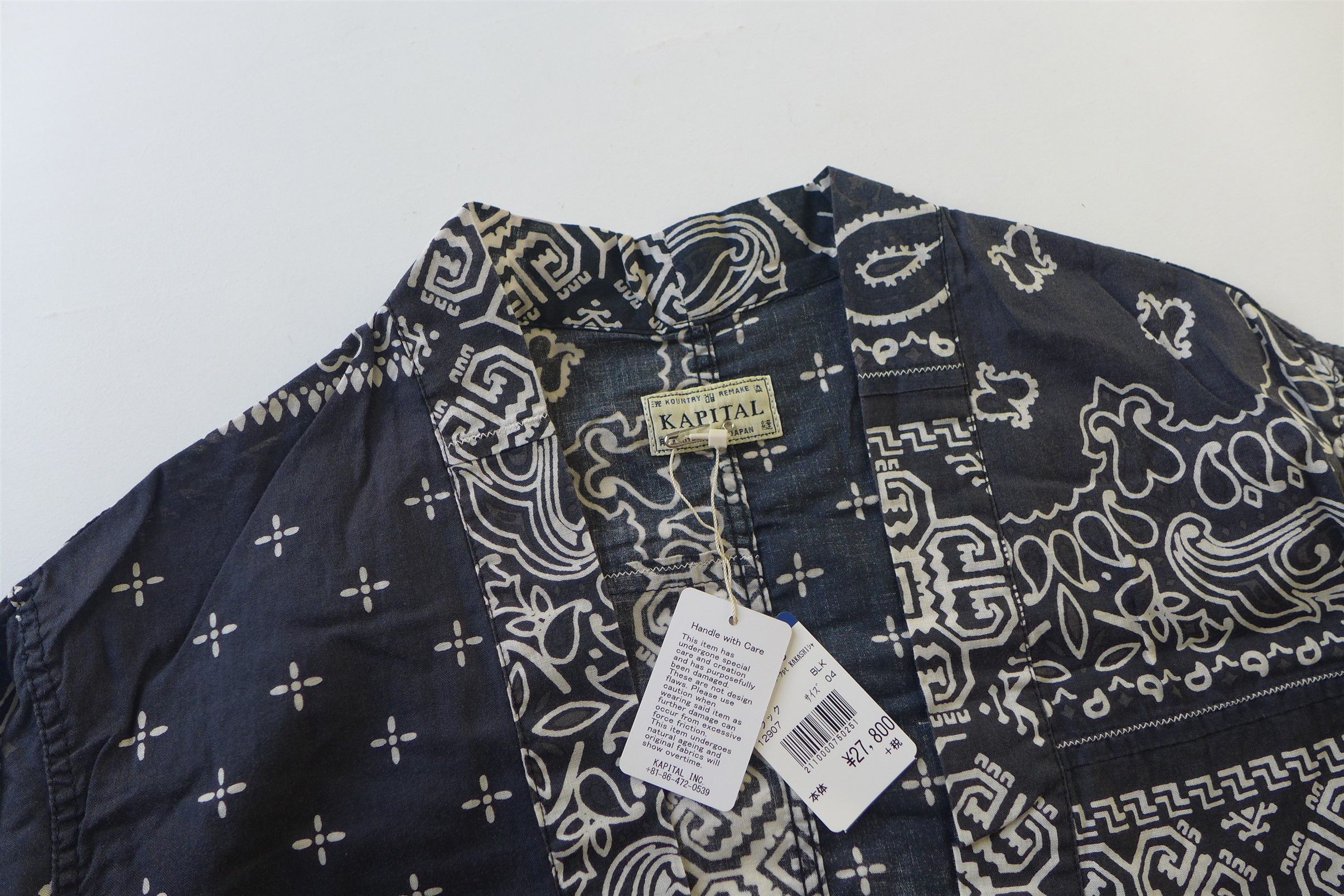 Kapital Kapital Kakashi Bandana Patchwork Kimono Shirt - Black Size US XL / EU 56 / 4 - 3 Thumbnail
