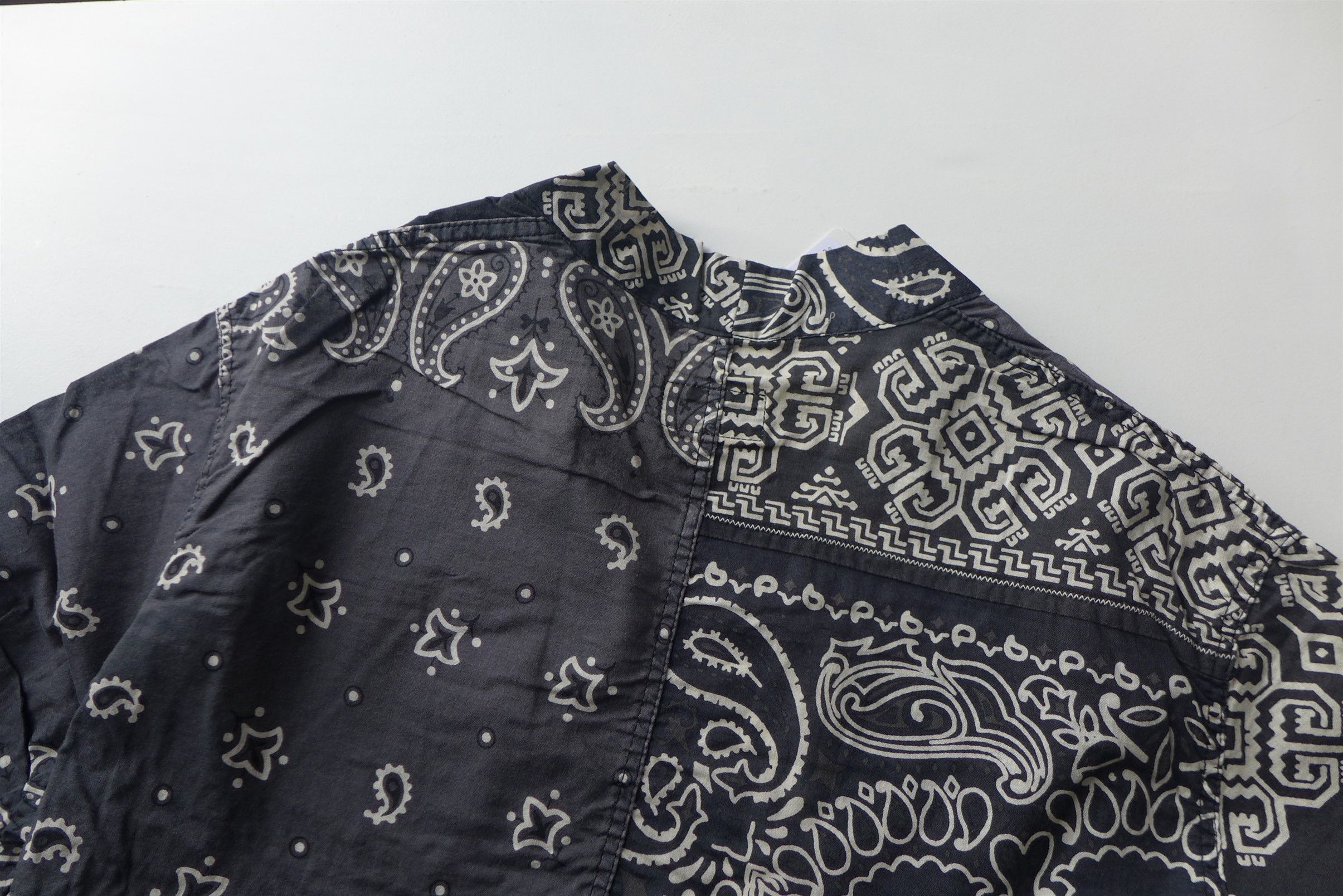 Kapital Kapital Kakashi Bandana Patchwork Kimono Shirt - Black Size US L / EU 52-54 / 3 - 5 Thumbnail