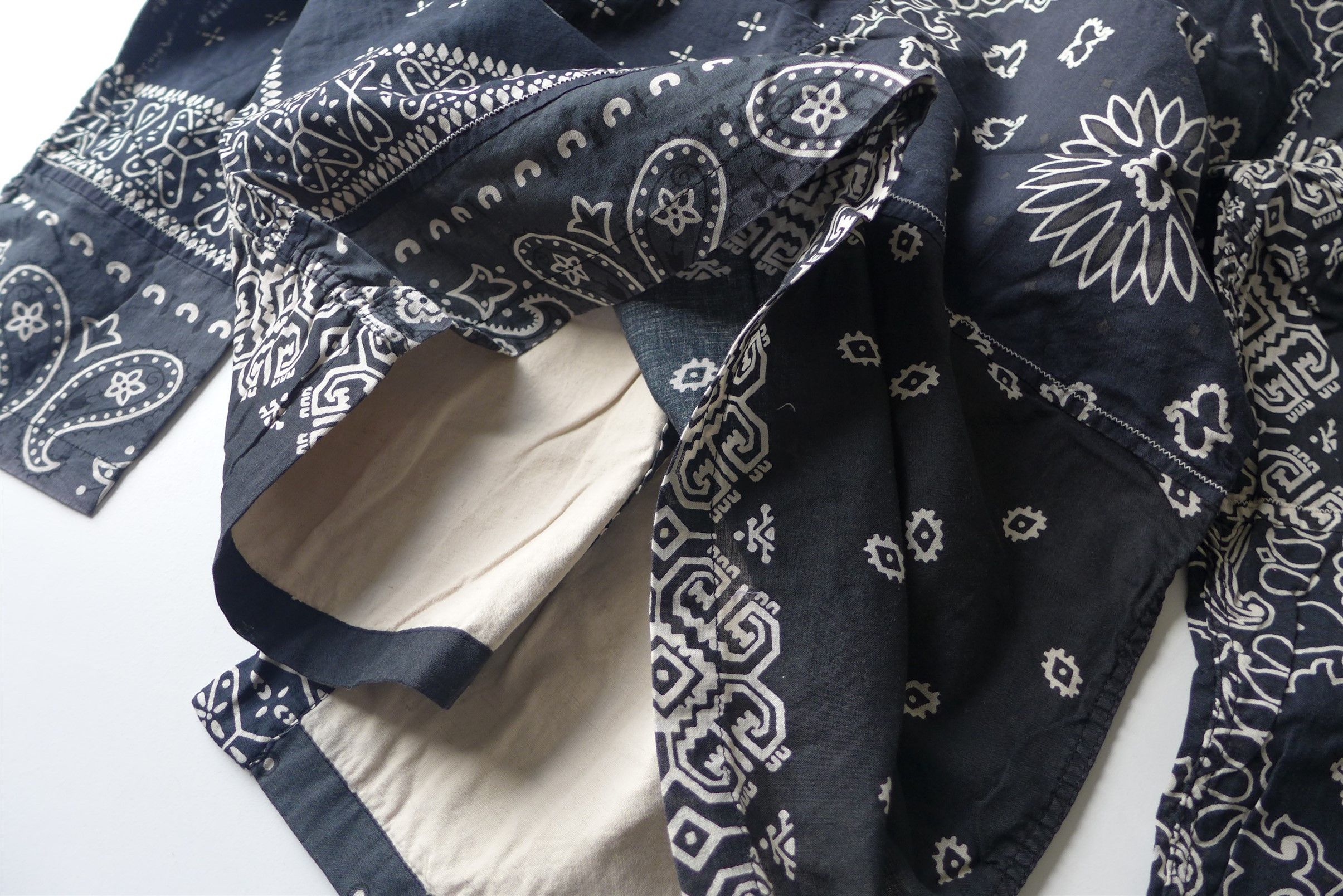 Kapital Kapital Kakashi Bandana Patchwork Kimono Shirt - Black Size US L / EU 52-54 / 3 - 6 Thumbnail