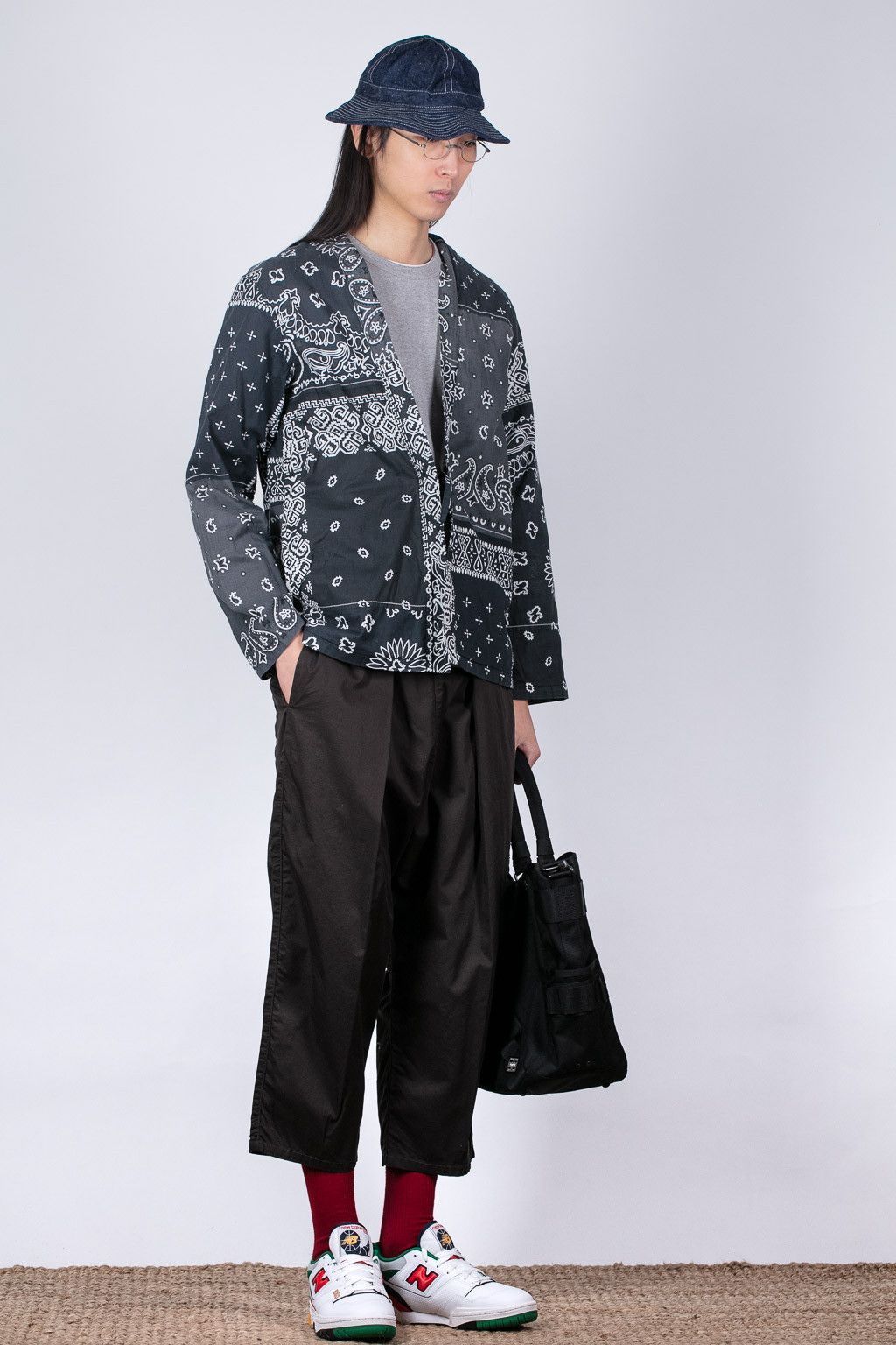 Kapital Kapital Kakashi Bandana Patchwork Kimono Shirt - Black Size US L / EU 52-54 / 3 - 11 Thumbnail