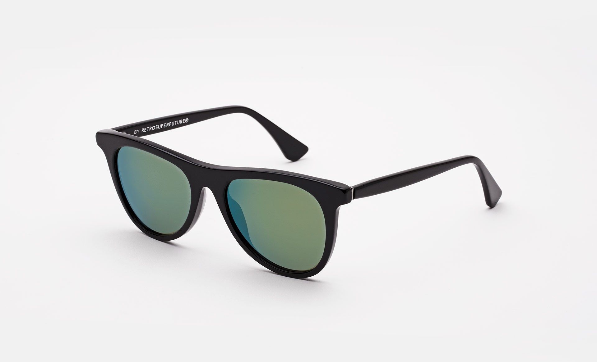 image of Retrosuperfuture Man Patrol Sunglasses in Black, Men's