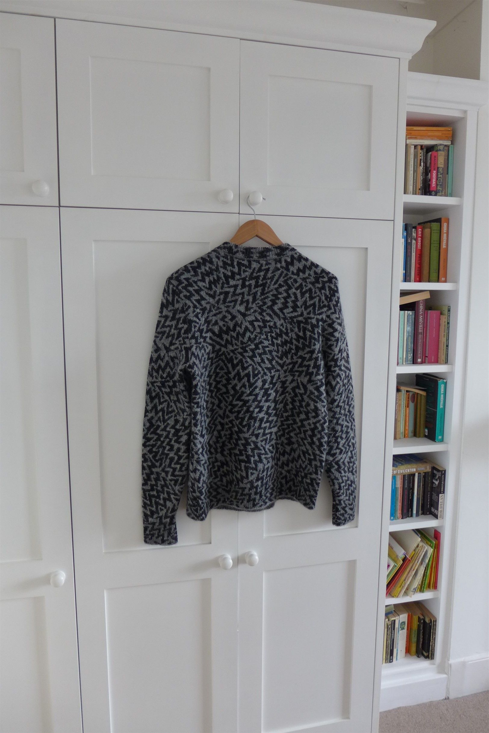 Saint Laurent Paris Saint Laurent Comics Jacquard Sweater - Black & Grey Mohair Size US S / EU 44-46 / 1 - 5 Thumbnail