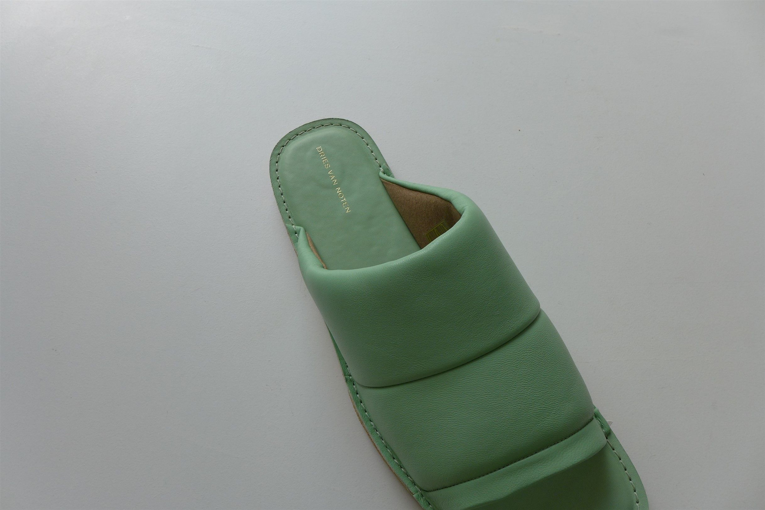 Dries Van Noten Dries Van Noten Slides - Mint Green Leather Size US 10 / EU 43 - 12 Thumbnail