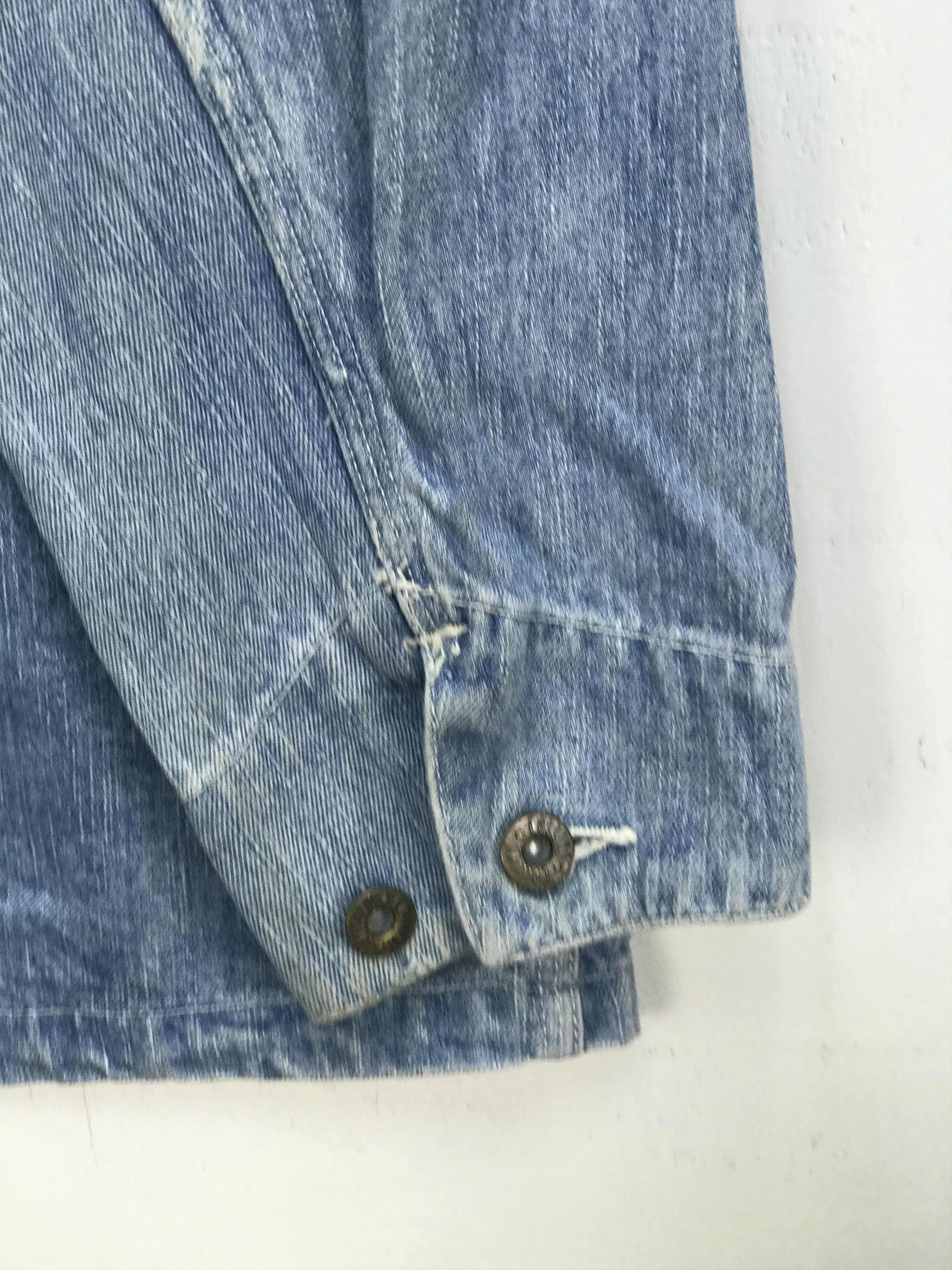Vintage VINTAGE COLLINS ACID WASH STYLE CHORE JACKET Size US L / EU 52-54 / 3 - 5 Thumbnail