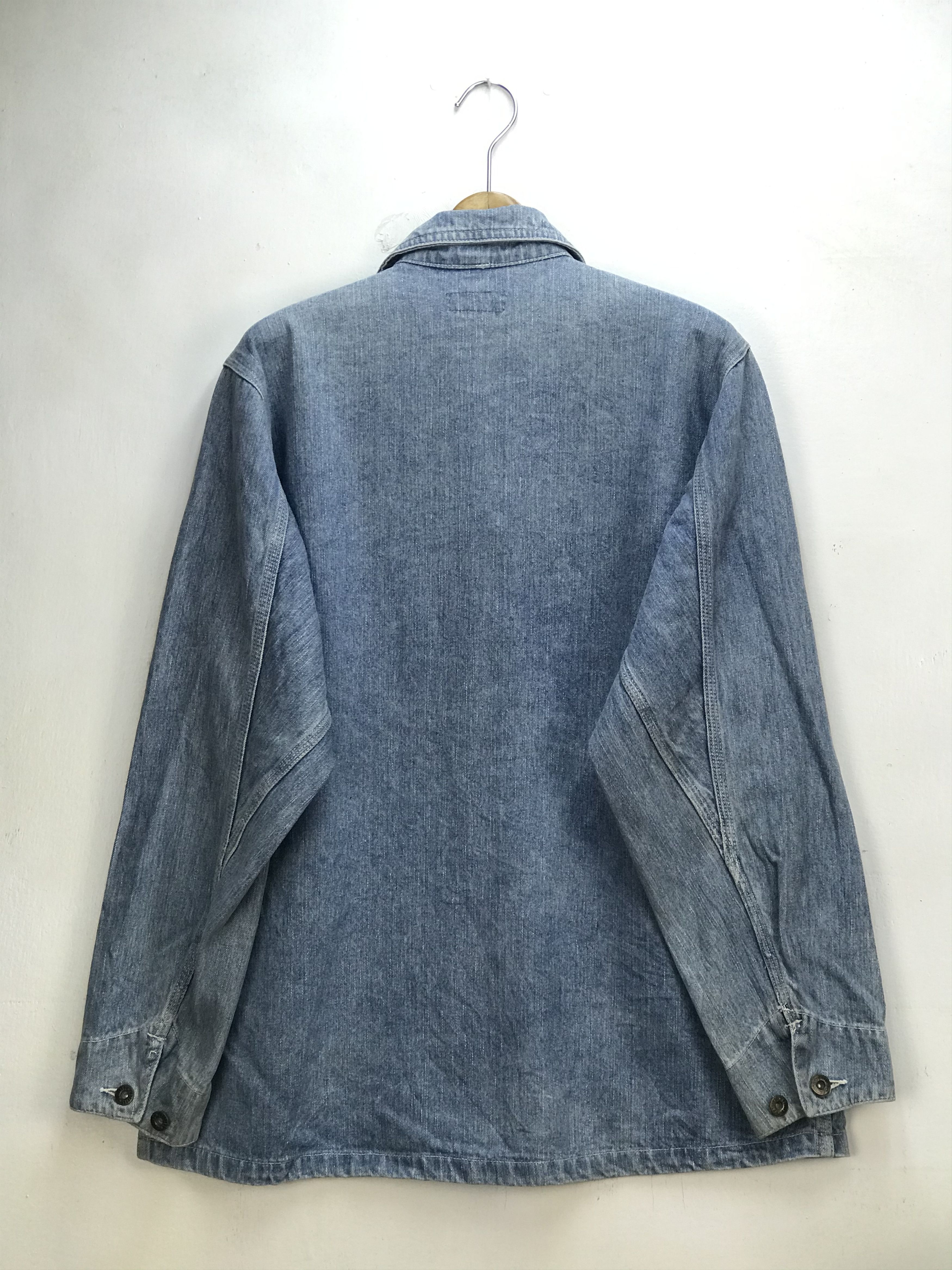 Vintage VINTAGE COLLINS ACID WASH STYLE CHORE JACKET Size US L / EU 52-54 / 3 - 4 Thumbnail