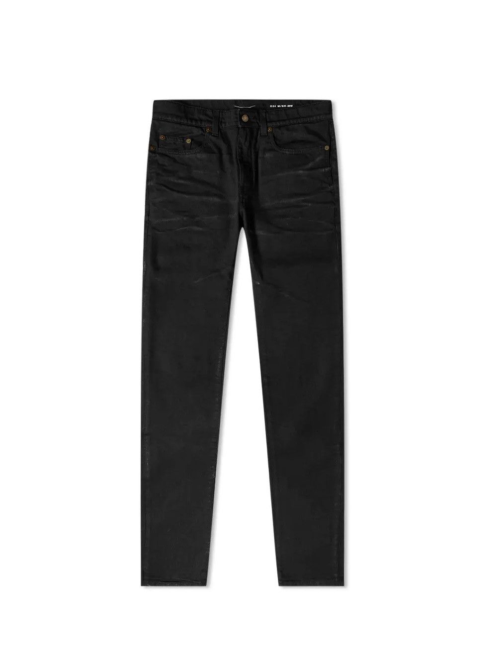 Saint Laurent Paris Saint Laurent D24 Silver Coated Black Denim Jeans ...