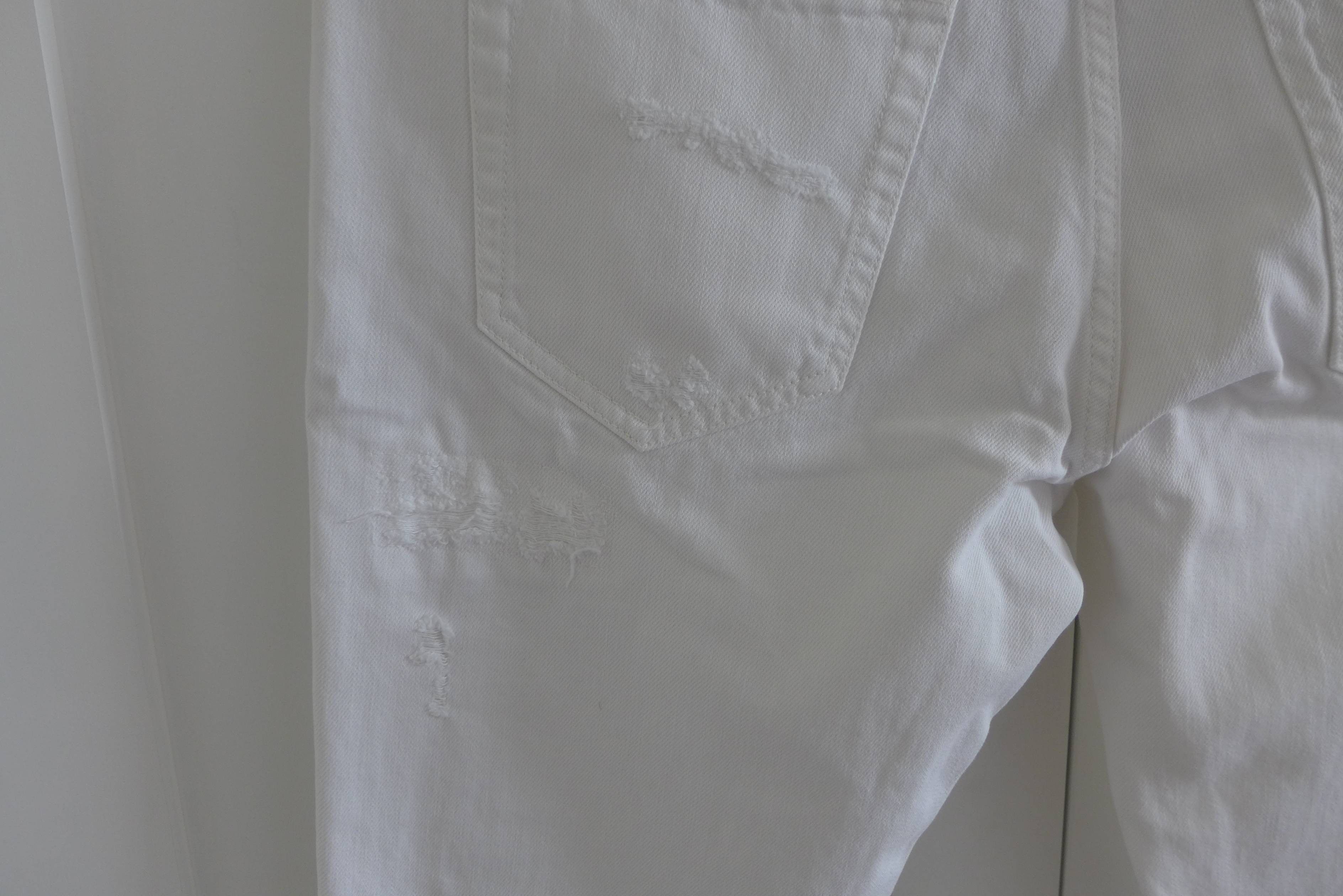 Saint Laurent Paris Saint Laurent D10 White Distressed Denim Jeans Size US 32 / EU 48 - 8 Thumbnail
