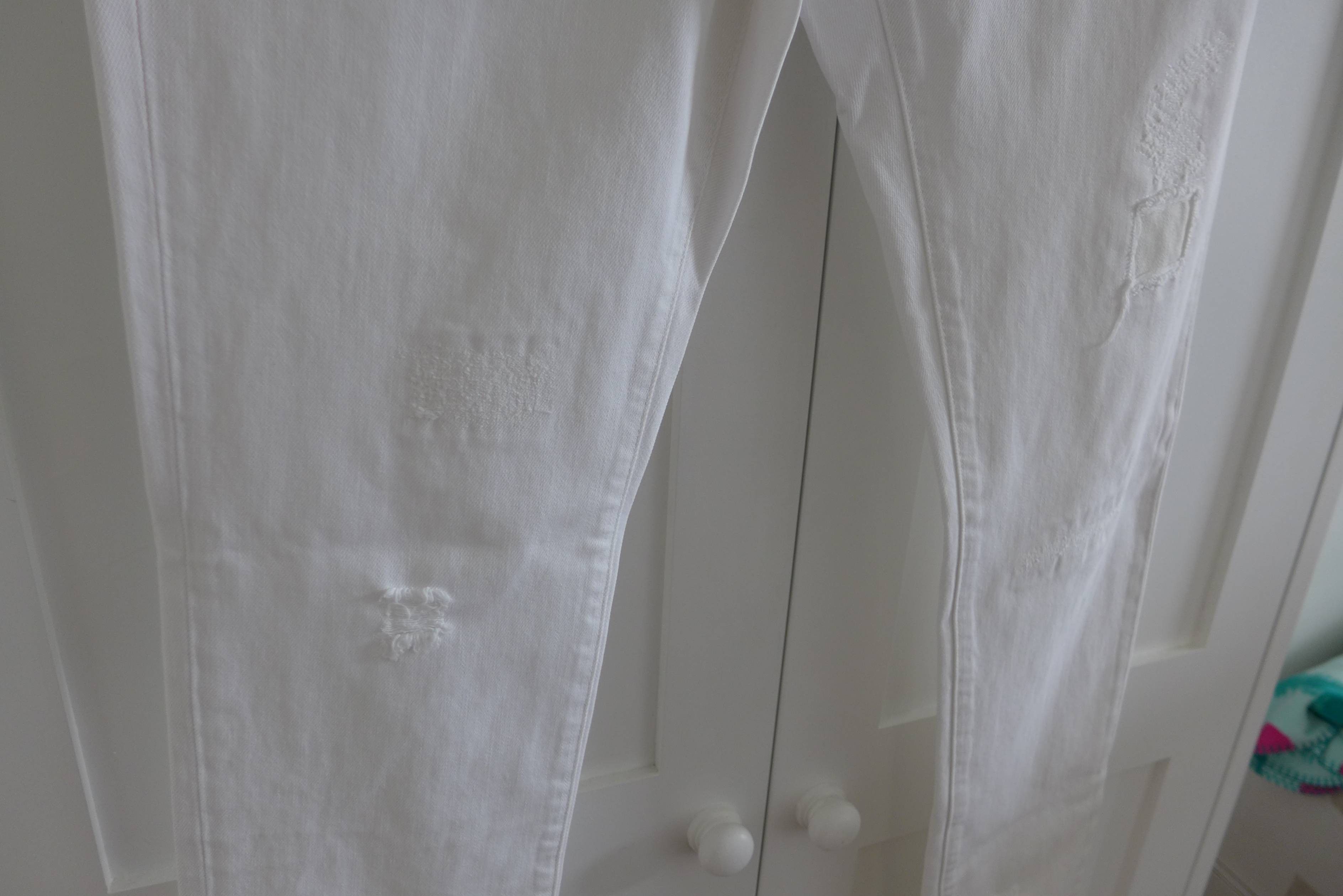 Saint Laurent Paris Saint Laurent D10 White Distressed Denim Jeans Size US 32 / EU 48 - 10 Thumbnail