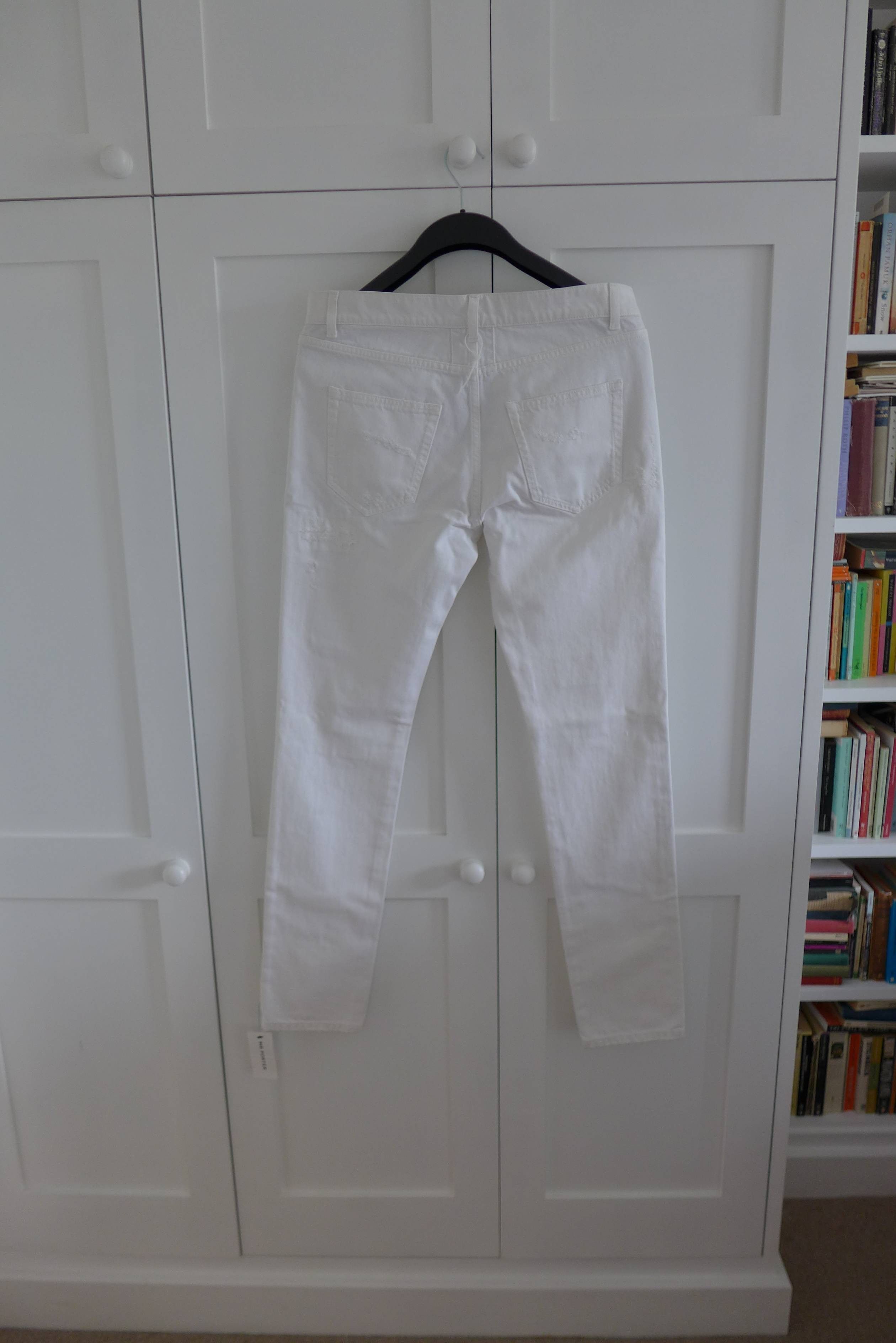 Saint Laurent Paris Saint Laurent D10 White Distressed Denim Jeans Size US 32 / EU 48 - 5 Thumbnail