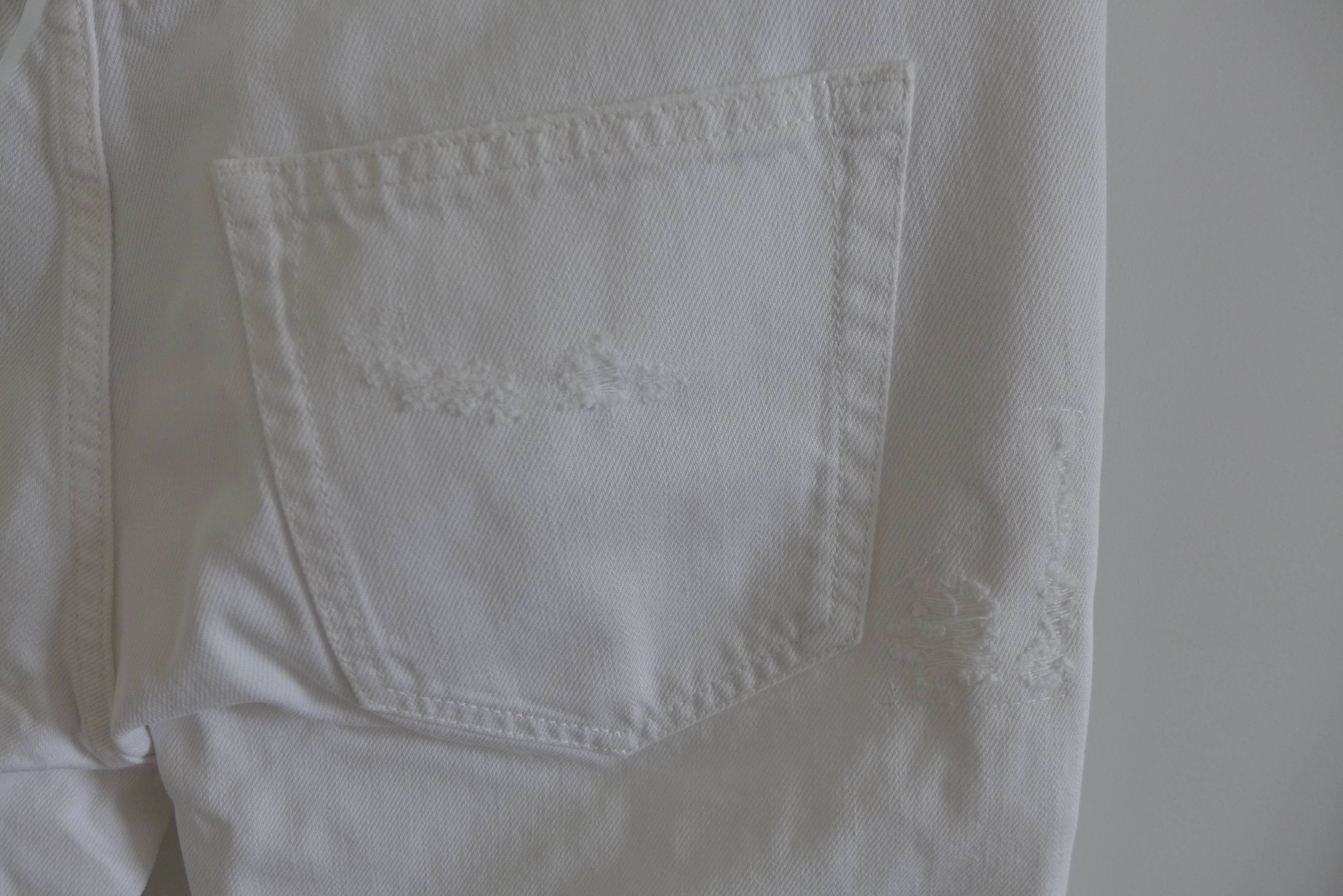 Saint Laurent Paris Saint Laurent D10 White Distressed Denim Jeans Size US 32 / EU 48 - 9 Thumbnail