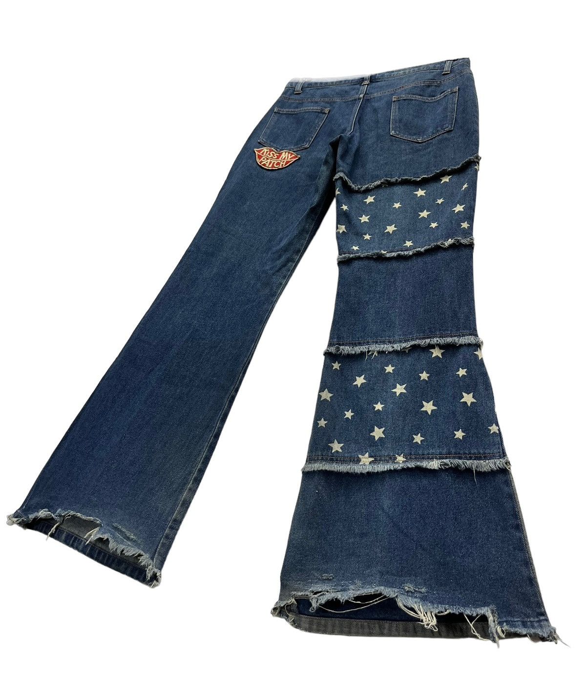 Japanese Brand FYE🔥FOXY Patches Hagi Patchwork Hysteric Star Design Flare Size US 29 - 8 Thumbnail