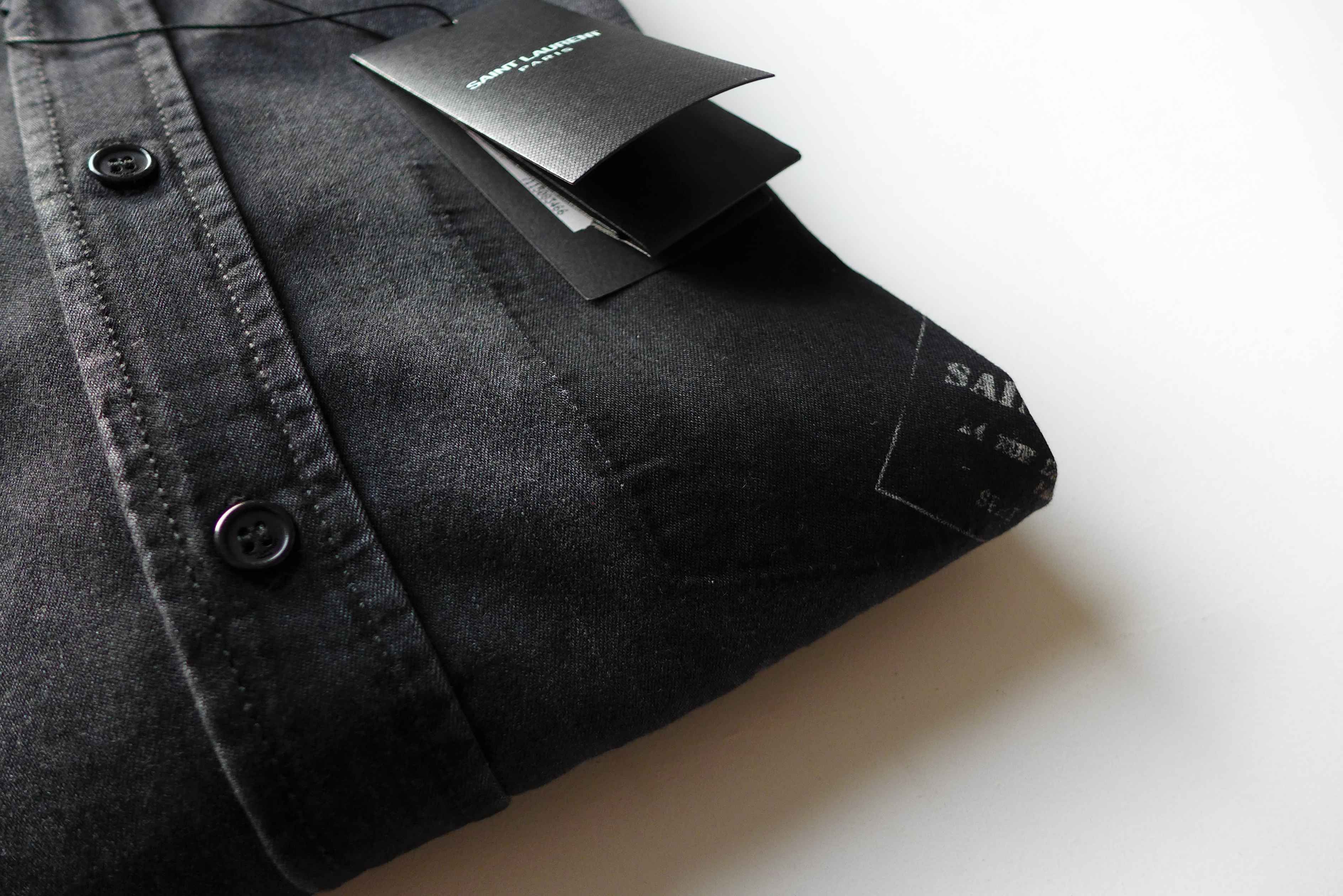 Saint Laurent Paris Saint Laurent Army Stamp Denim Shirt - Vintage Black Size US M / EU 48-50 / 2 - 7 Thumbnail